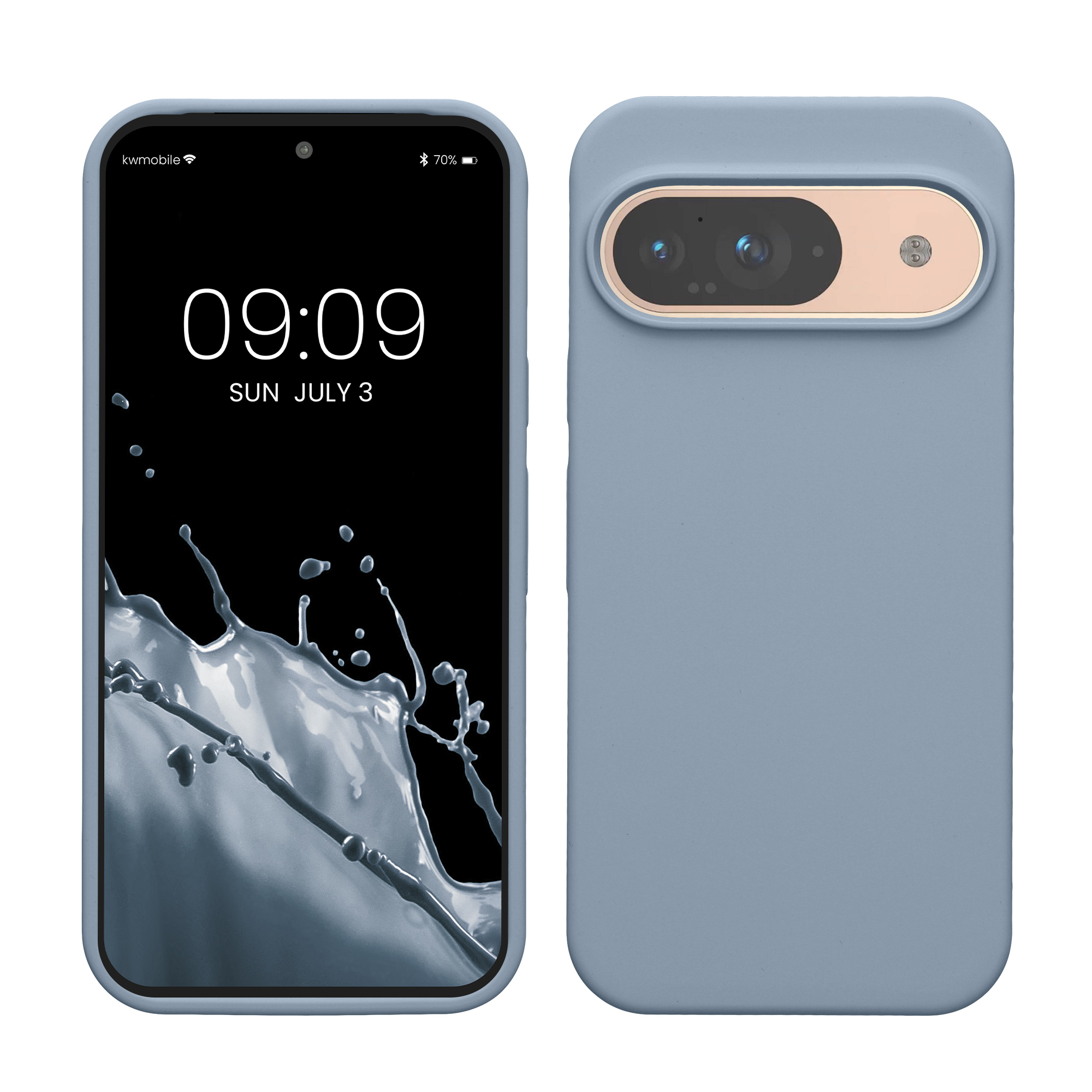 Kryt na mobil kwmobile pro Google Pixel 9 Pro / Google Pixel 9 - matná světle modrá