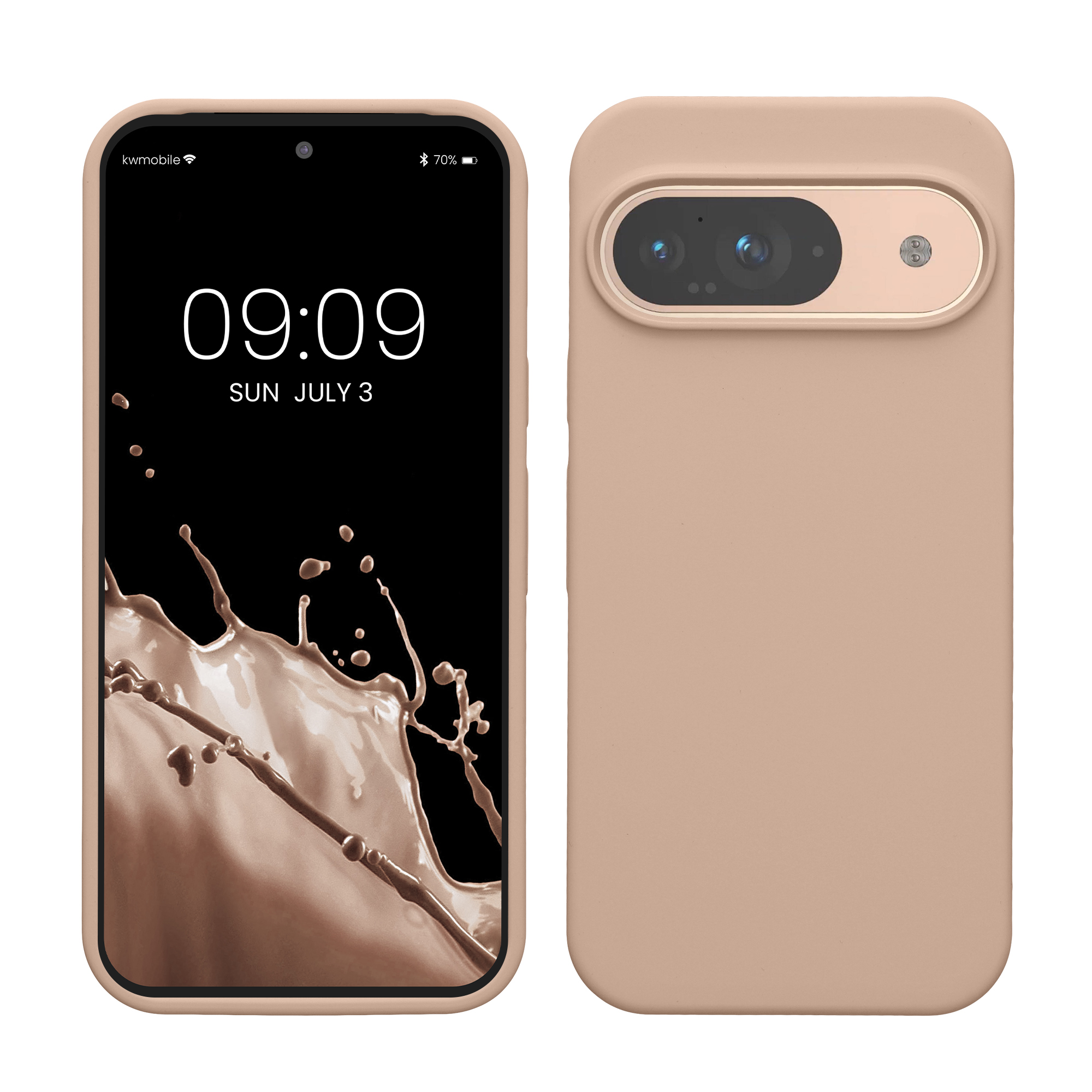 Kryt na mobil Google Pixel 9 / 9 Pro, matný - kwmobile, matný starorůžový