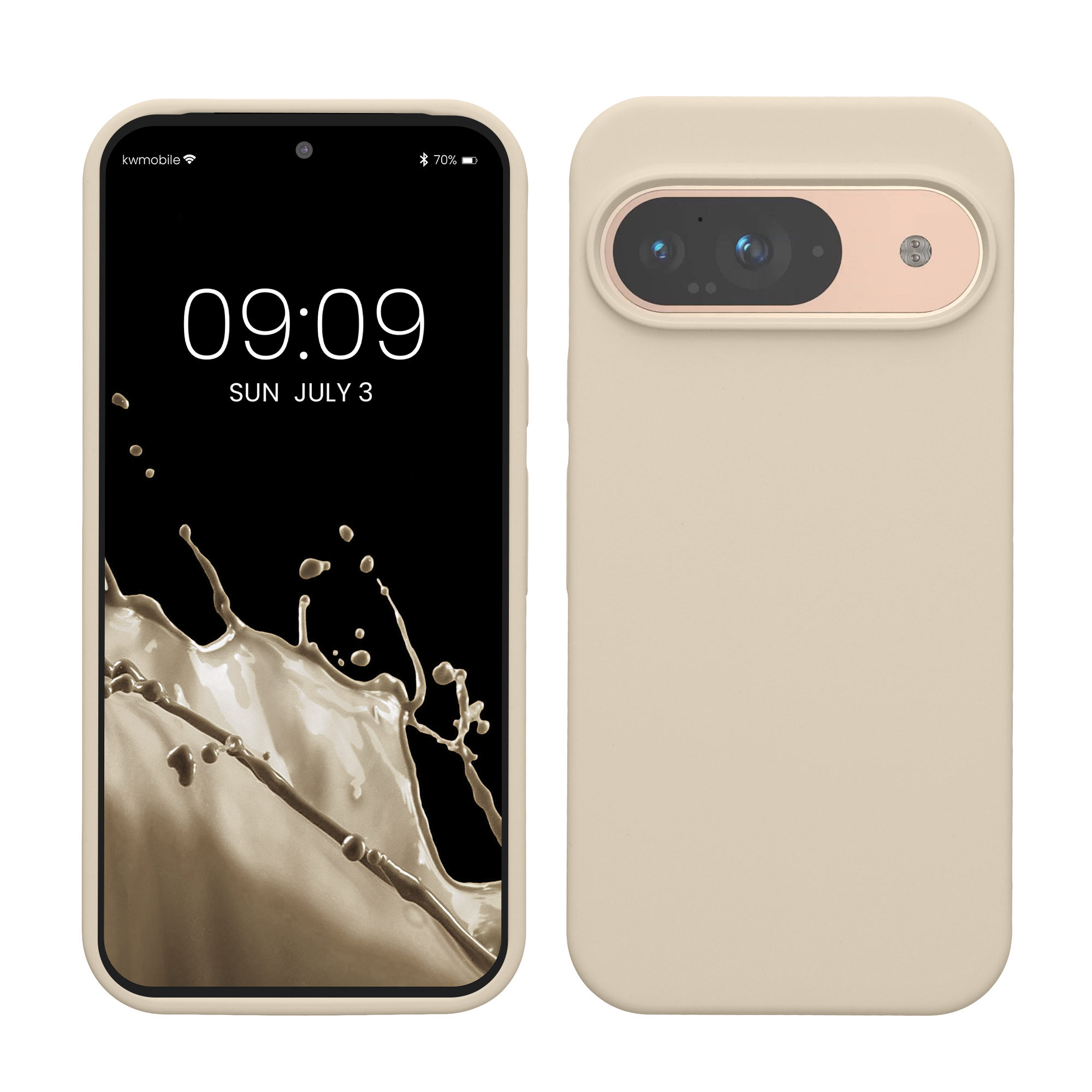 Kryt na mobil Google Pixel 9 / 9 Pro - kwmobile, krémový