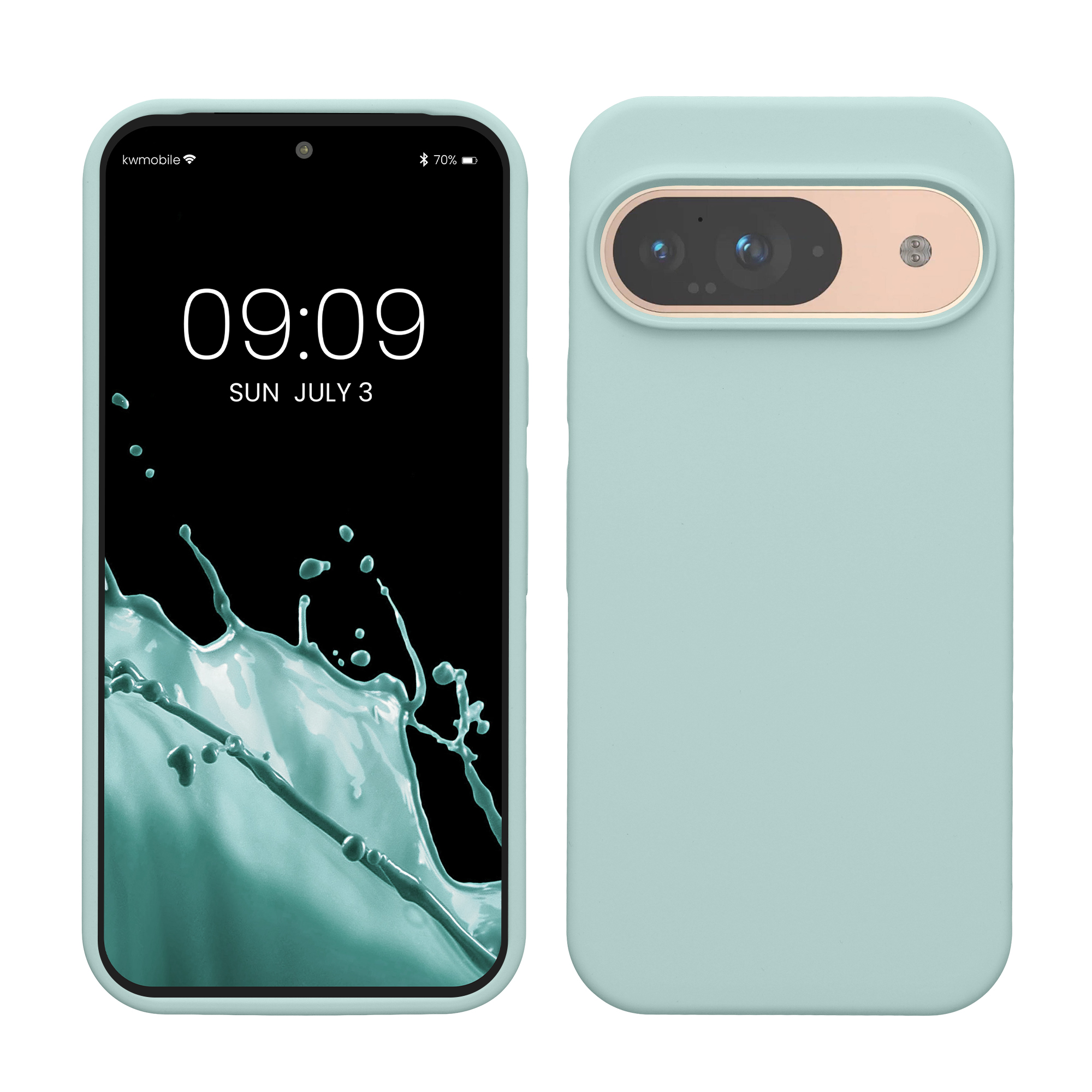 Kryt na mobil kwmobile pro Google Pixel 9 Pro / Google Pixel 9 - Wireless Charging Mint Matte
