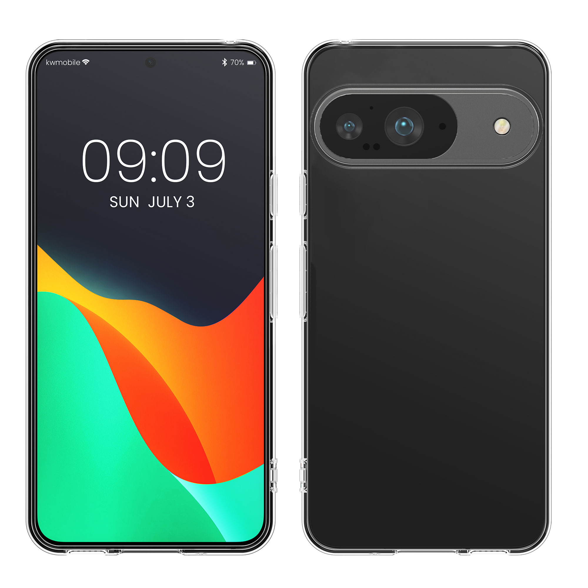 Kryt na mobil kwmobile pro Google Pixel 9 - transparentní