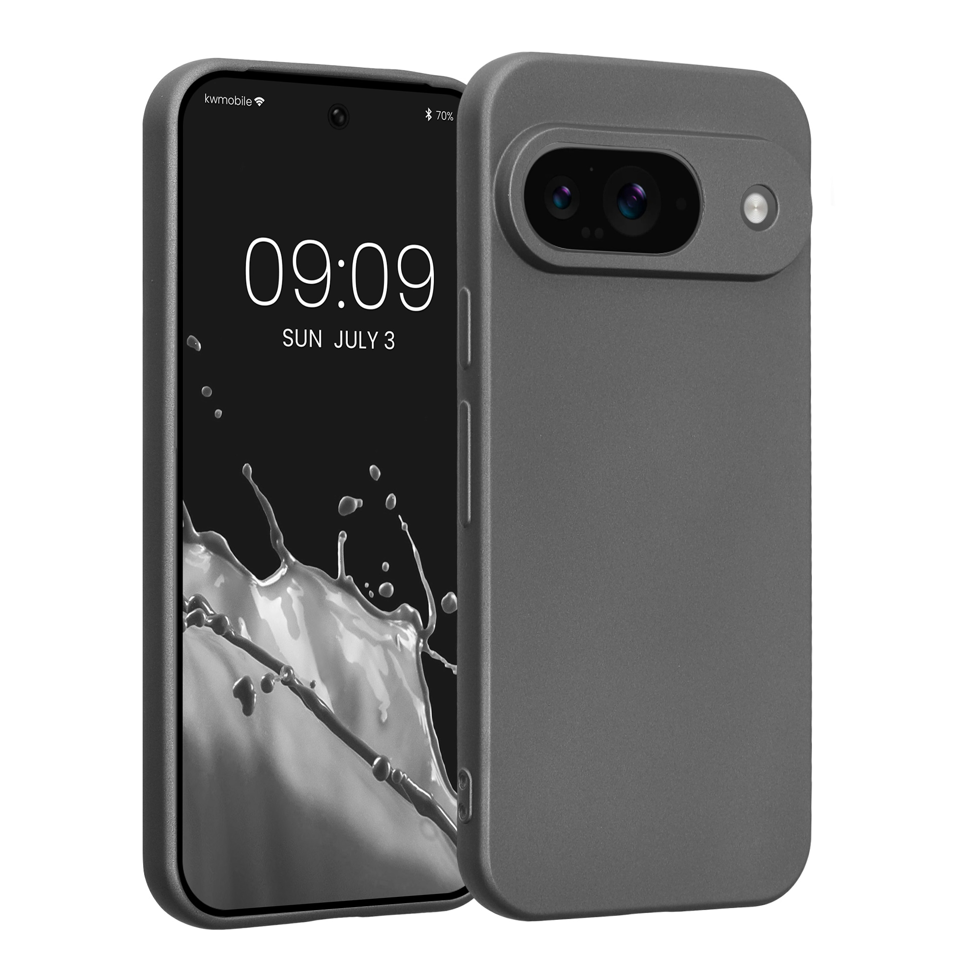 Kryt na mobil kwmobile pro Google Pixel 9 - metalicky šedá