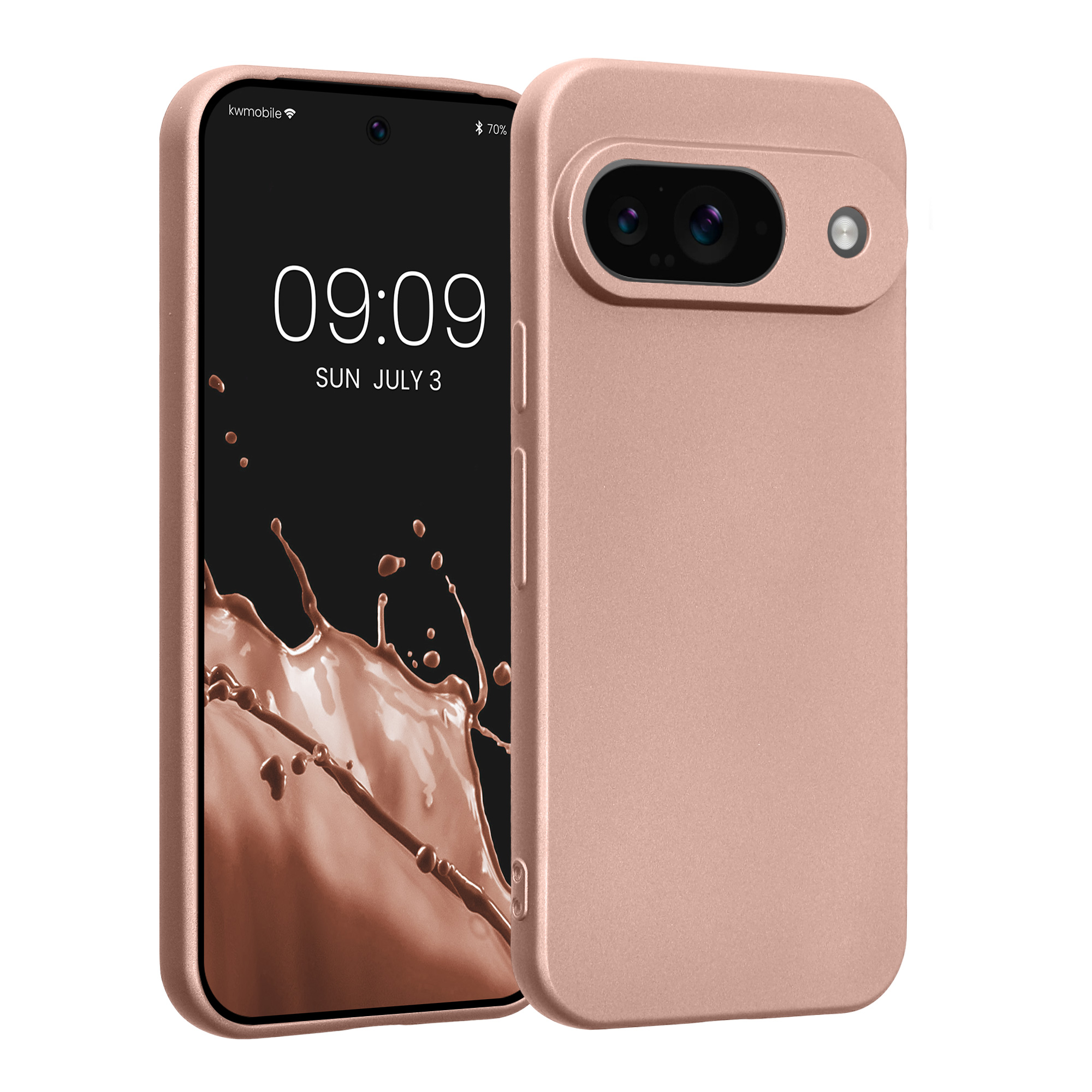 Kryt na mobil kwmobile pro Google Pixel 9 - růžově zlatá