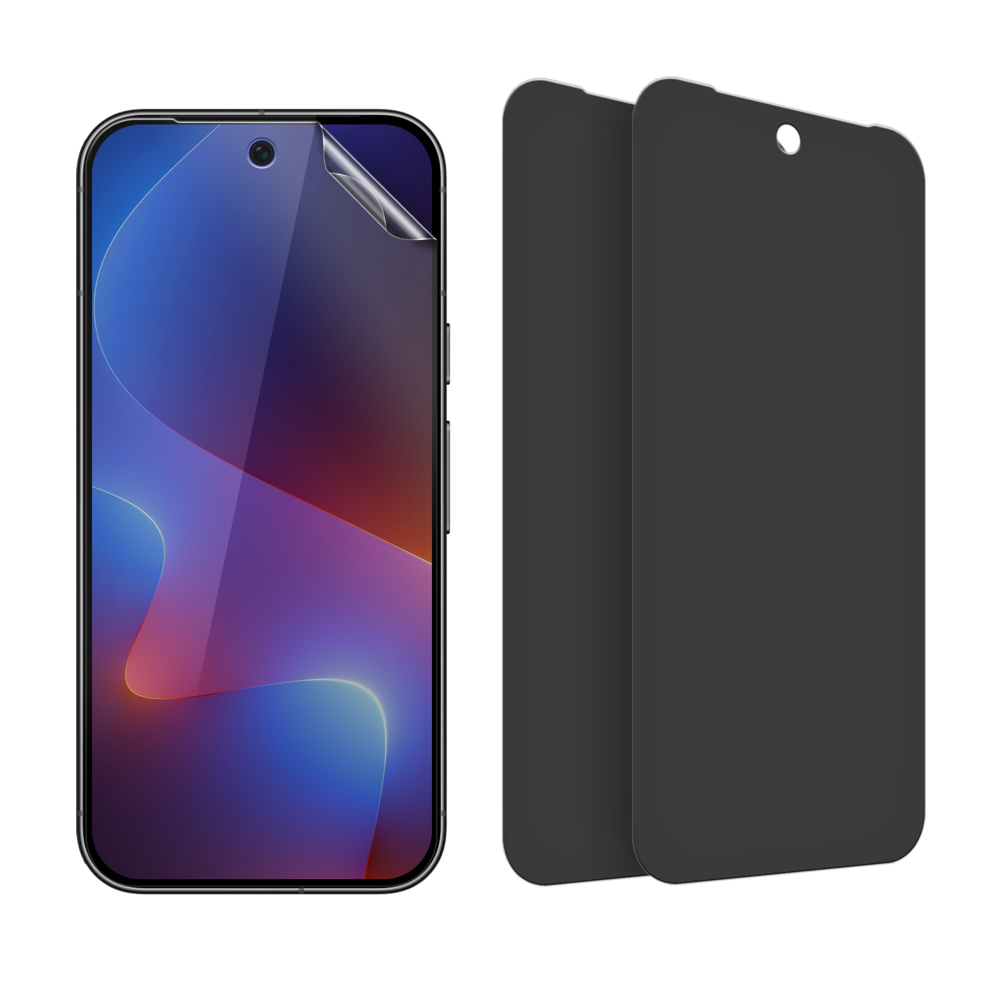 Privacy ochranná fólie na displej kwmobile pro Google Pixel 9 - transparentní / ztmavující
