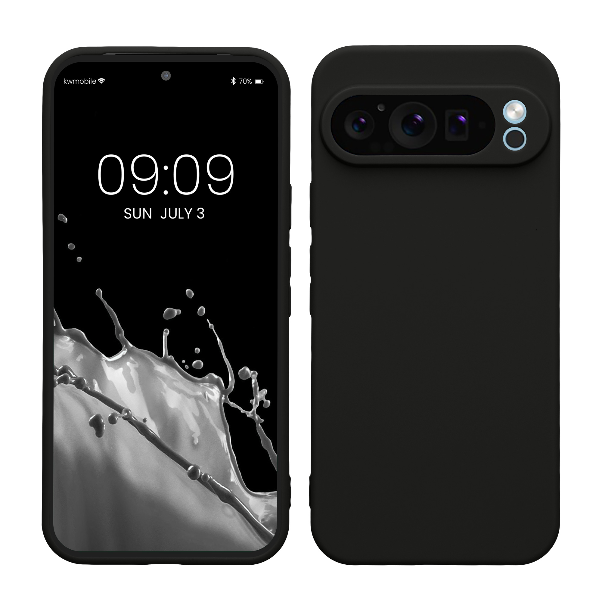 Silikonový kryt kwmobile pro Google Pixel 9 Pro XL - černá matná