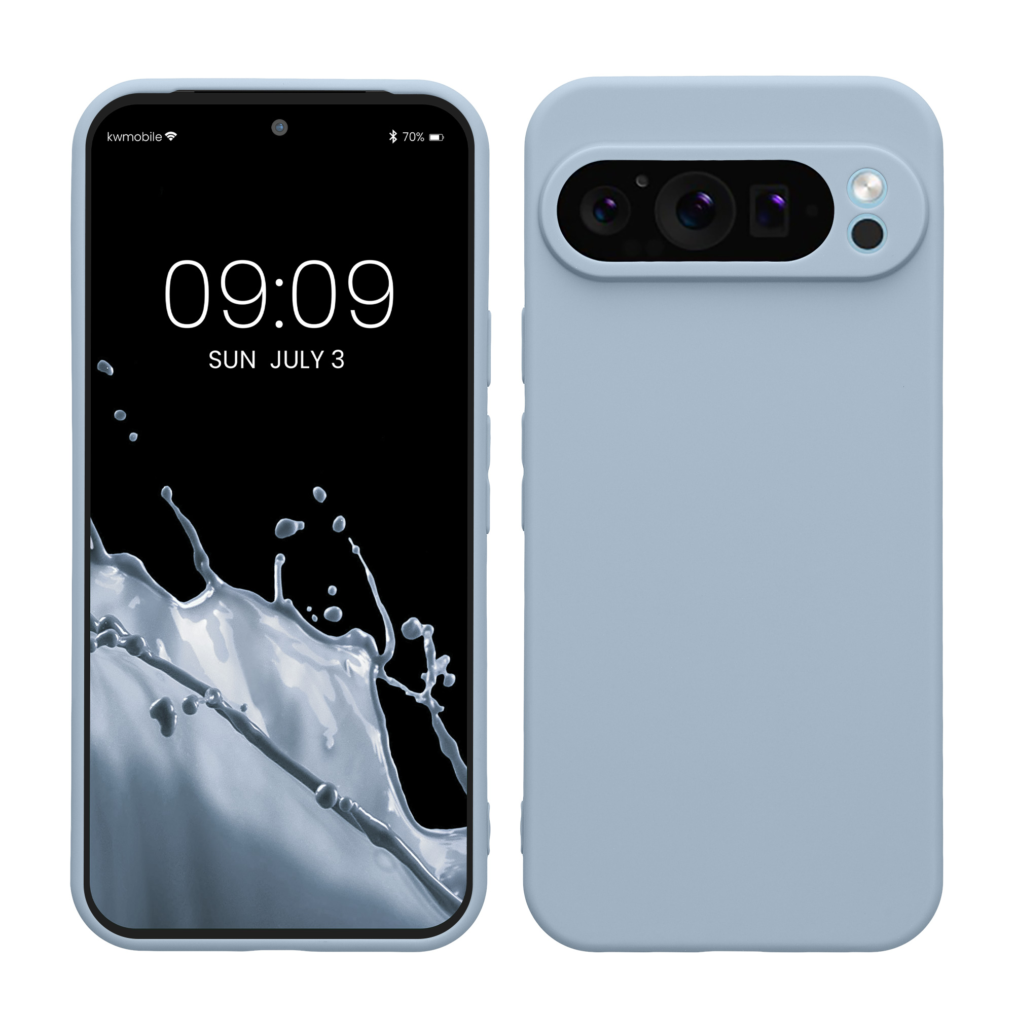 Silikonový kryt kwmobile pro Google Pixel 9 Pro XL - světle modrá matná