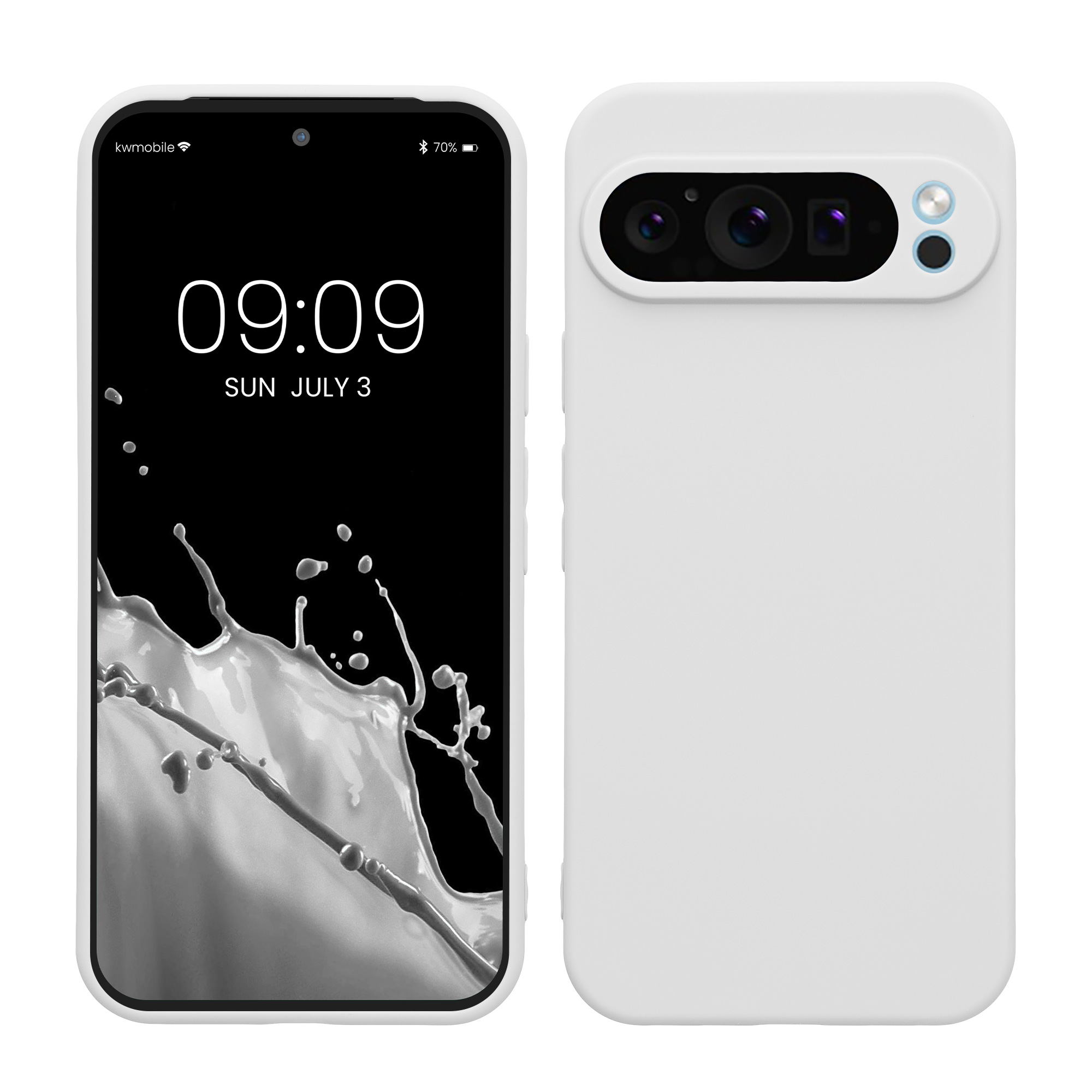 Silikonový kryt kwmobile pro Google Pixel 9 Pro XL - bílá matná