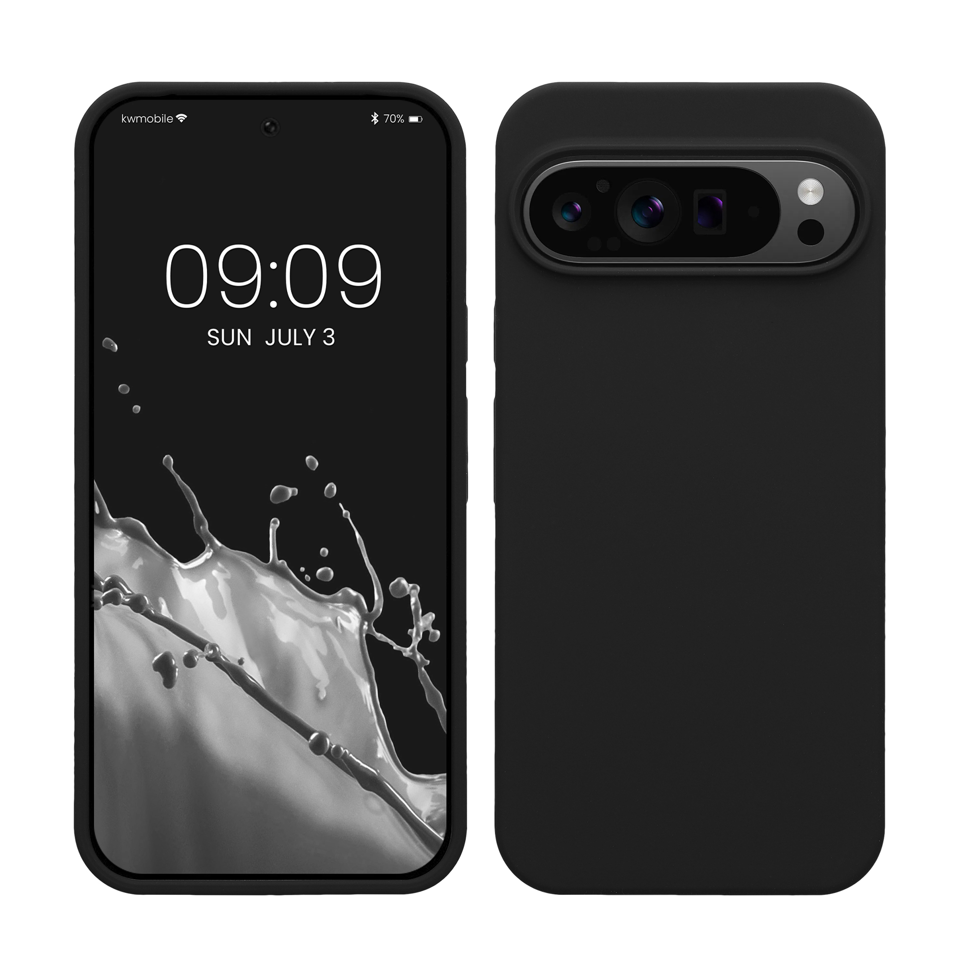 TPU silikonový kryt pro Google Pixel 9 Pro XL, měkký povrch kwmobile ‑ černá
