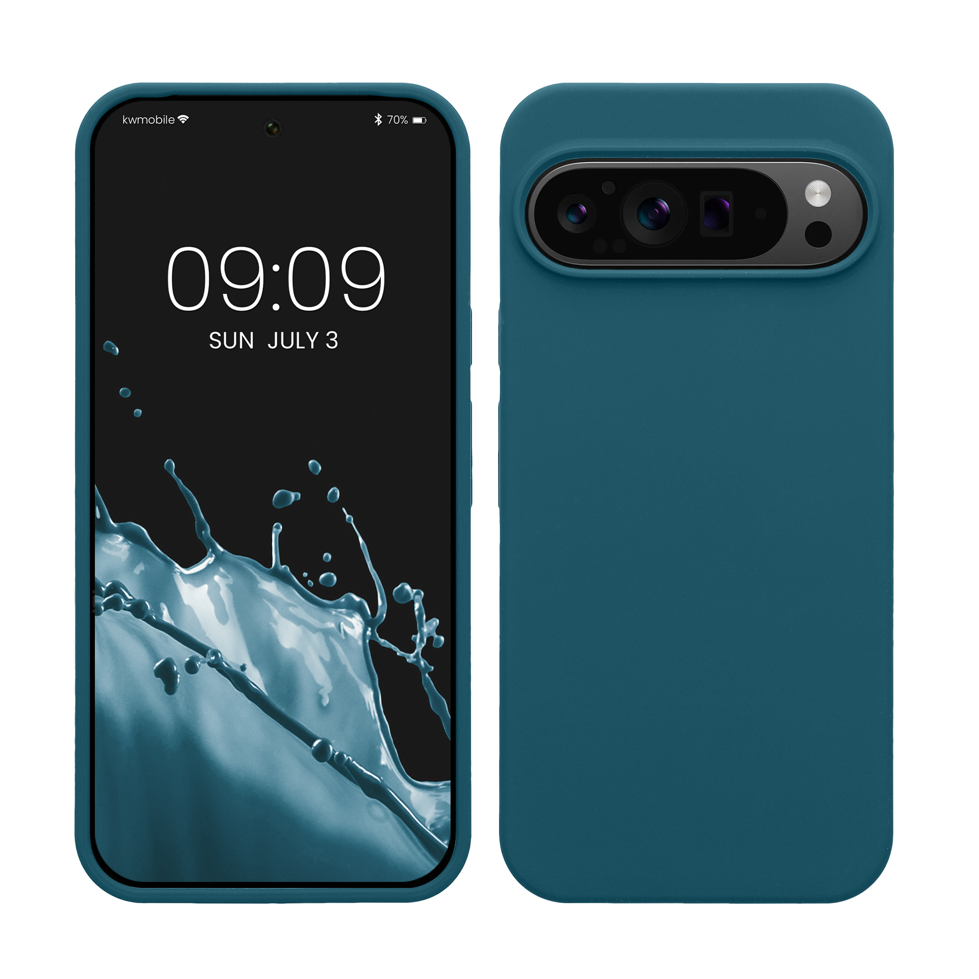 Silikonový kryt kwmobile pro Google Pixel 9 Pro XL - tyrkysová matná