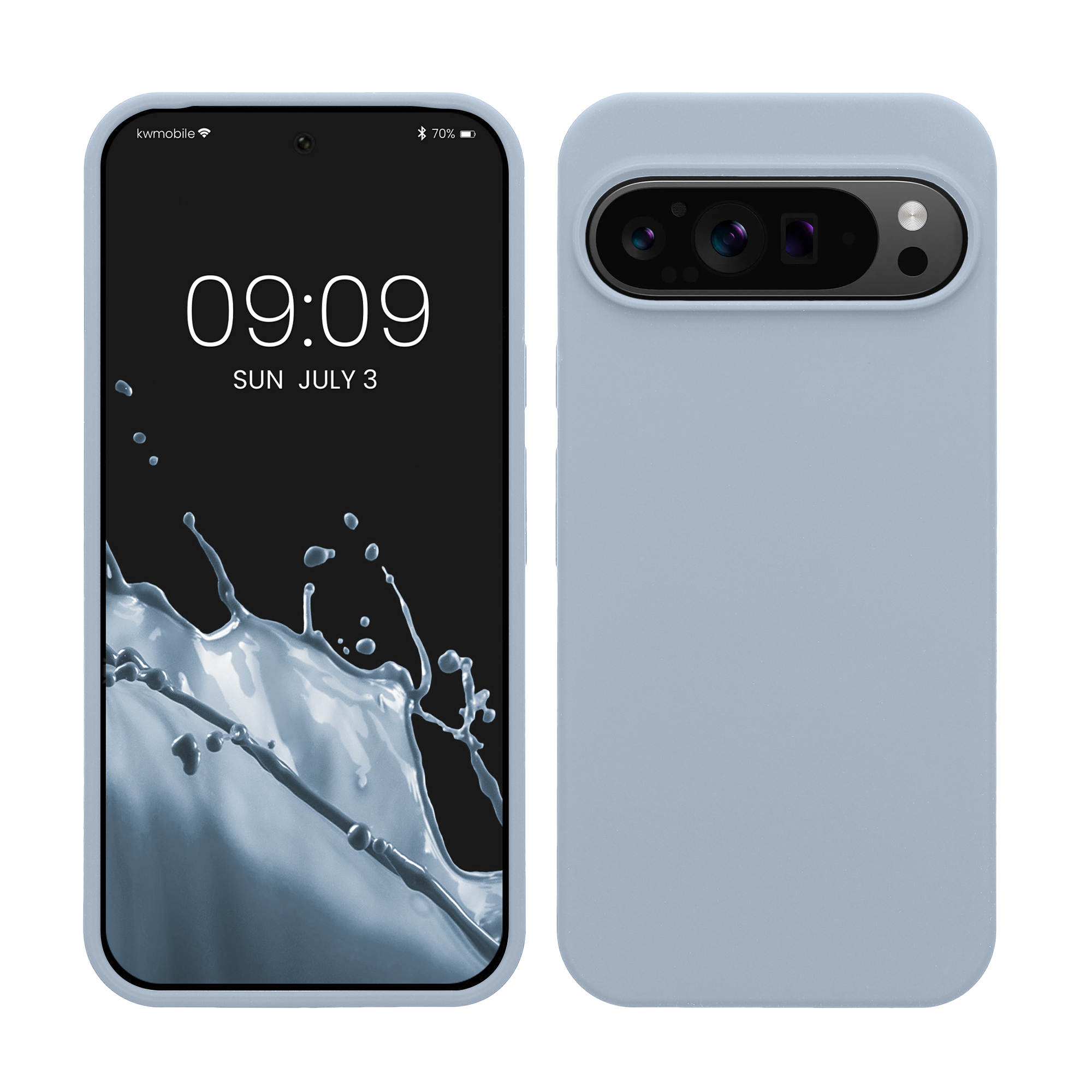 Silikonový kryt kwmobile pro Google Pixel 9 Pro XL - světle modrá matná