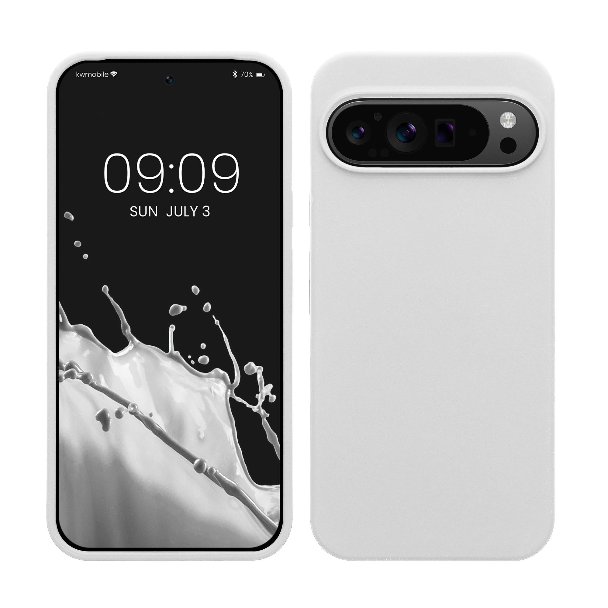 Silikonový kryt kwmobile pro Google Pixel 9 Pro XL - bílá matná