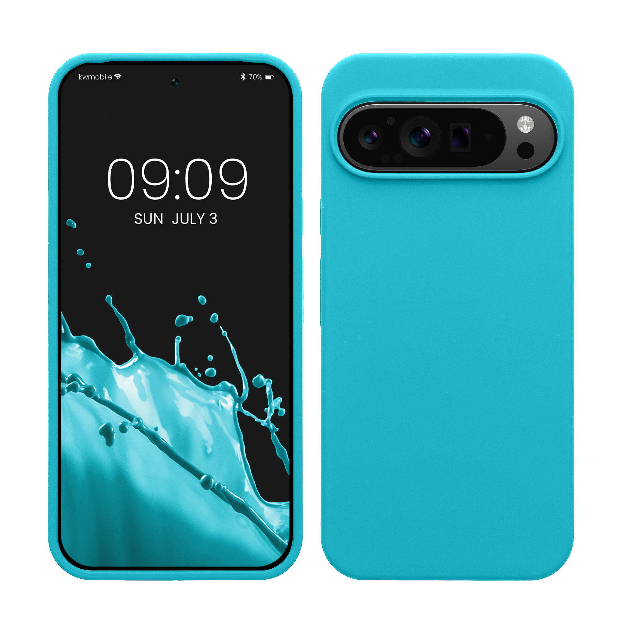 Silikonový kryt kwmobile pro Google Pixel 9 Pro XL - ledově modrá