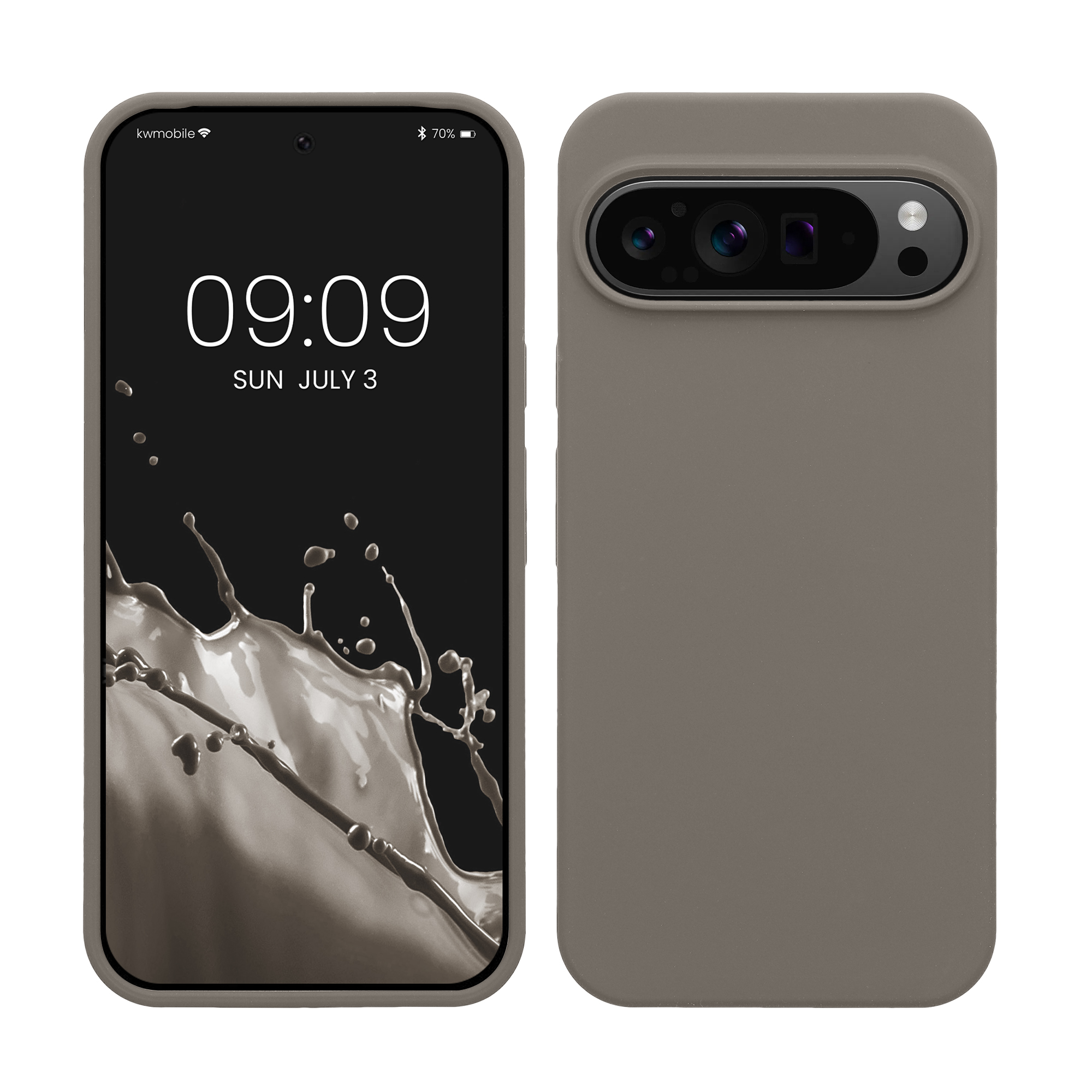 Silikonový kryt kwmobile pro Google Pixel 9 Pro XL - šedobéžová