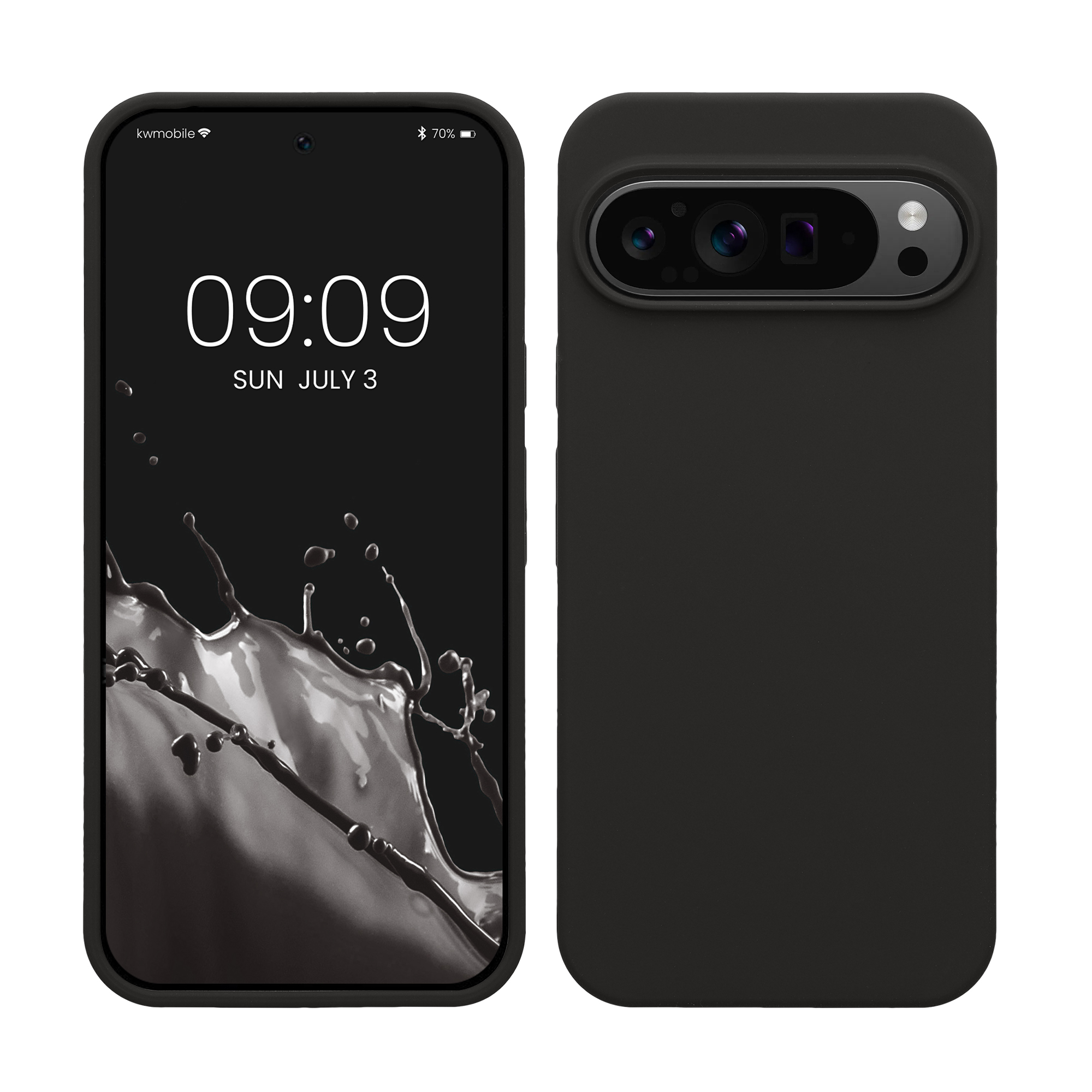 Silikonový kryt kwmobile pro Google Pixel 9 Pro XL - černá matná