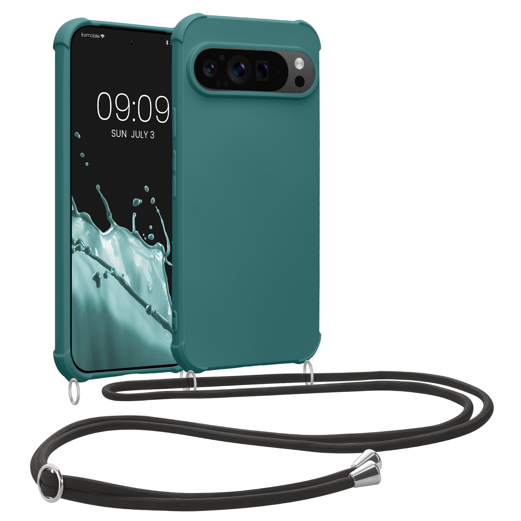 Crossbody kryt na mobil kwmobile Crossbody Case pro Google Pixel 9 / Pixel 9 Pro - Petrol