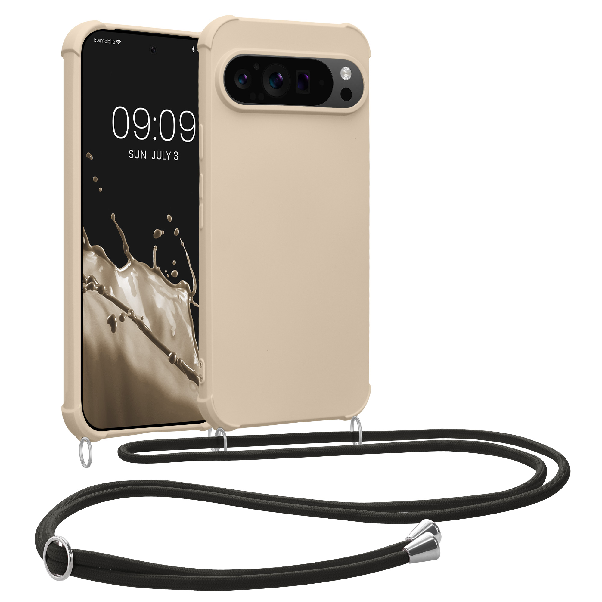 Crossbody kryt kwmobile pro Google Pixel 9 Pro XL - krémová