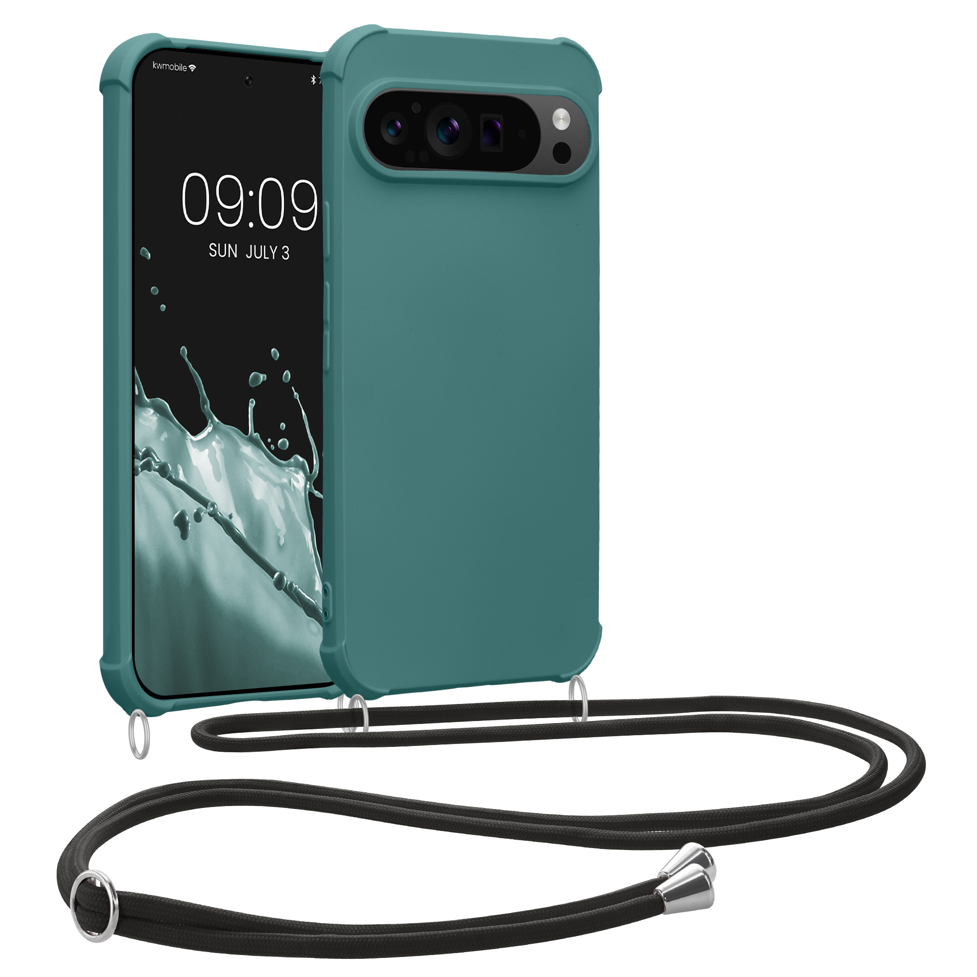 Crossbody kryt kwmobile pro Google Pixel 9 Pro XL - petrolejová