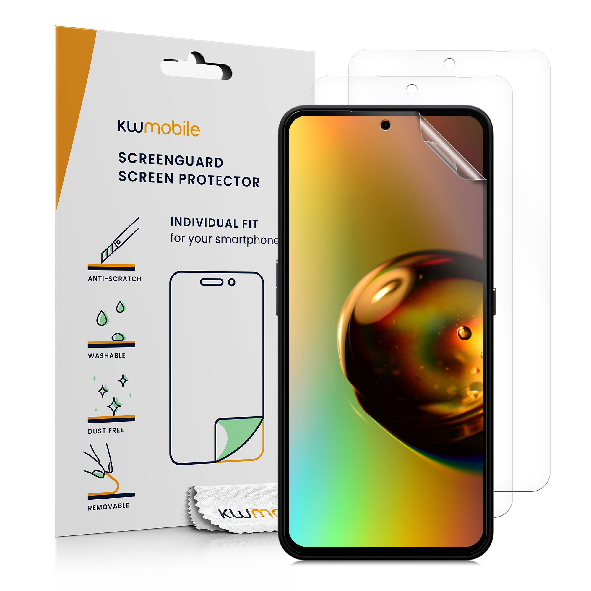 Ochranné fólie na displej pro CMF Phone 1 kwmobile - sada 3 čirých ochranných fólií na telefon