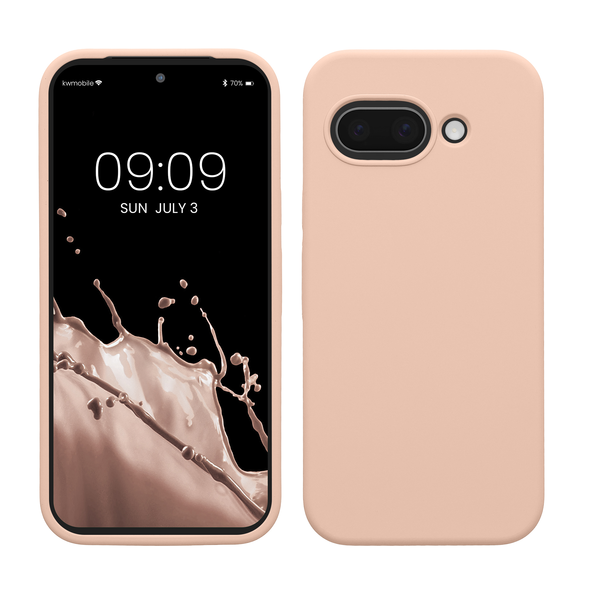 Silikonový kryt kwmobile pro Google Pixel 9a - kokosová