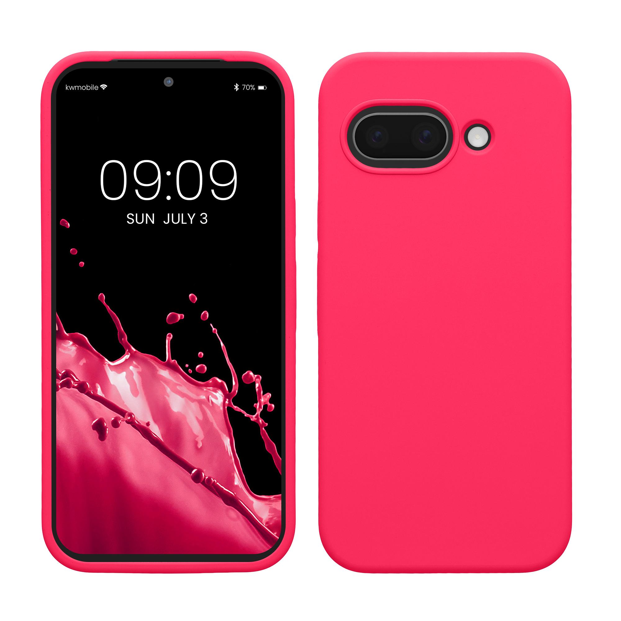Pouzdro pro Google Pixel 9a kwmobile silikonové - neonově růžová