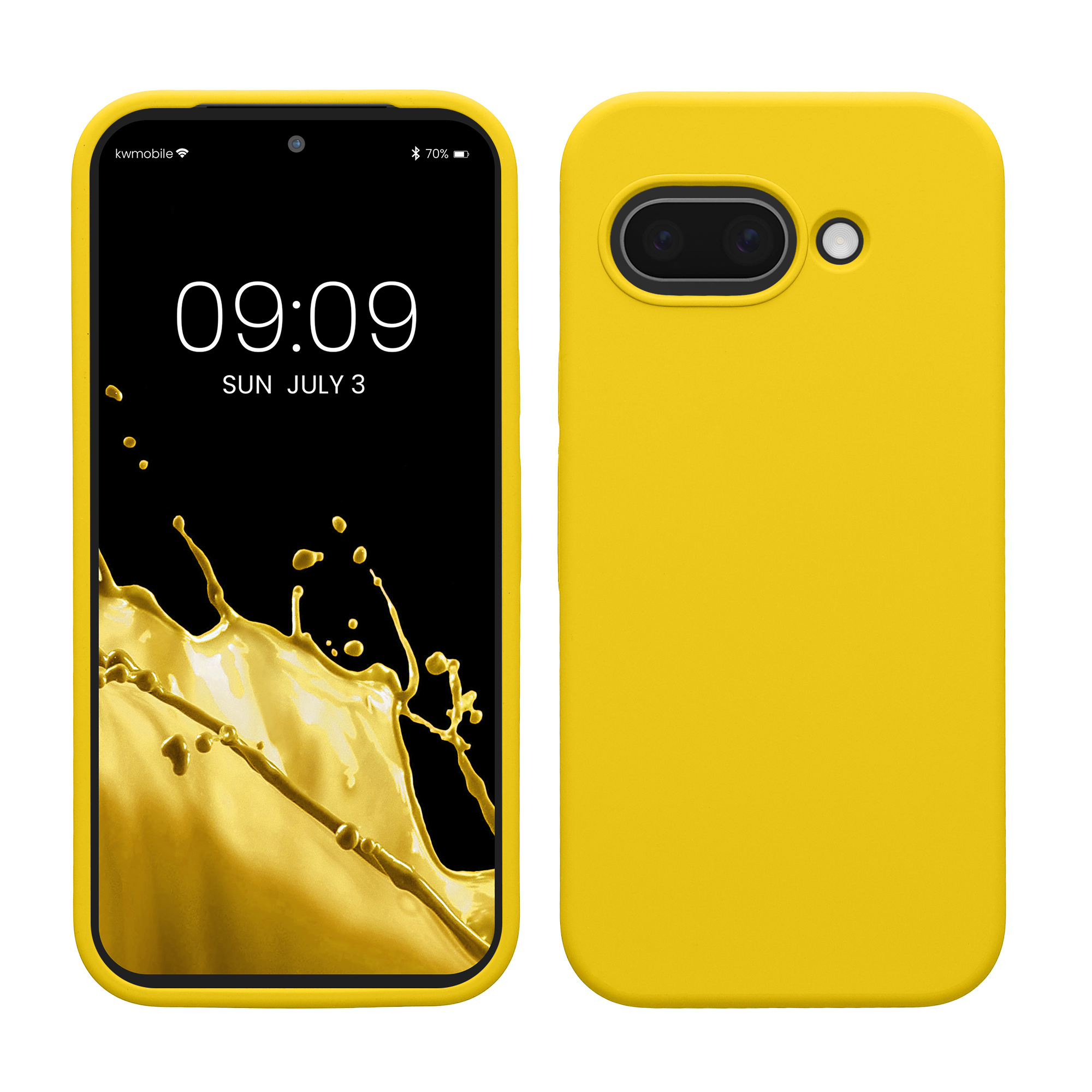 Silikonový kryt kwmobile pro Google Pixel 9a - zářivě žlutá