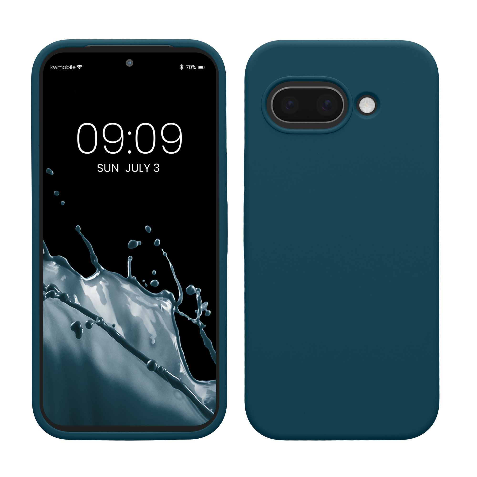 Matný TPU silikonový kryt pro Google Pixel 9a kwmobile ‑ matná petrolejová