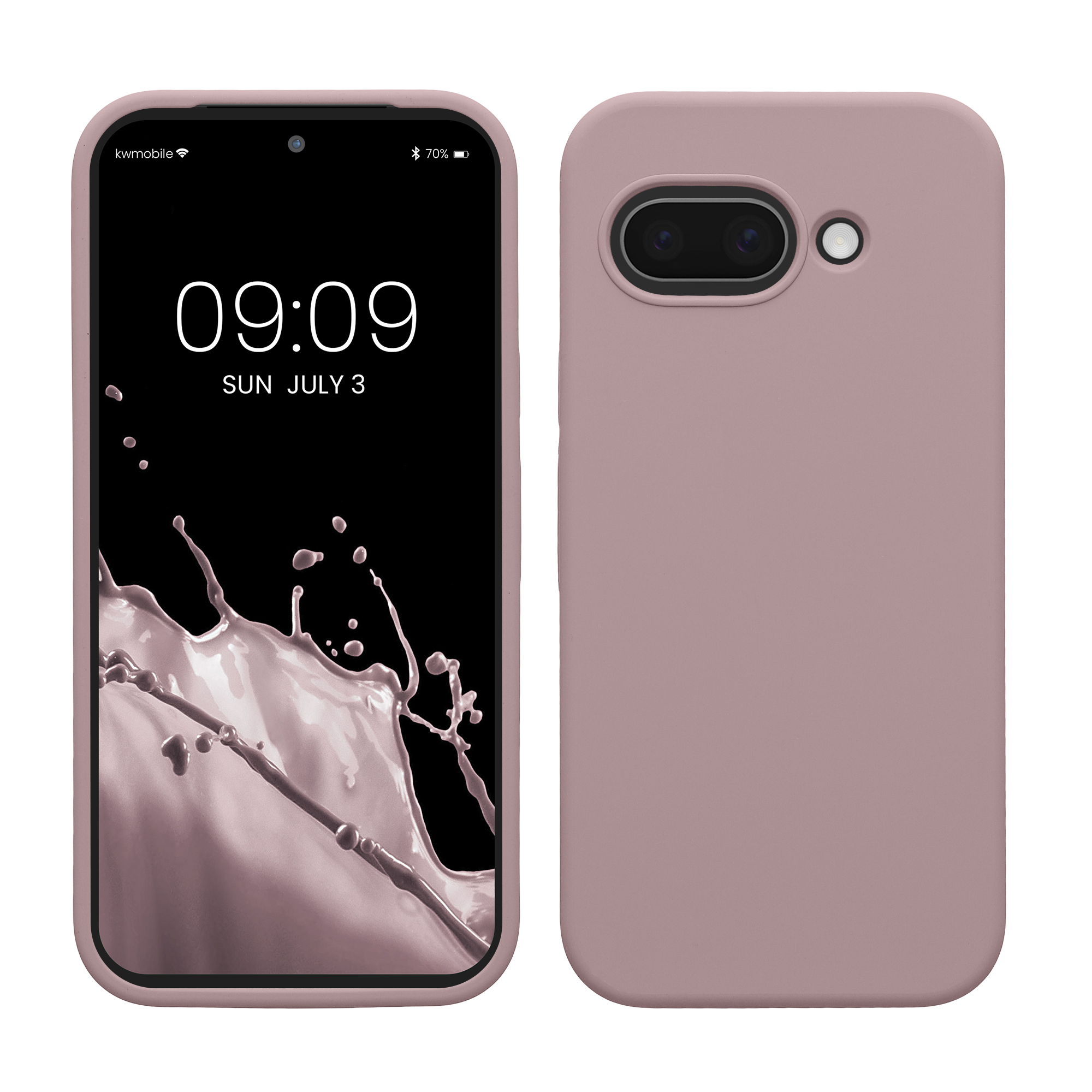 Silikonový kryt kwmobile pro Google Pixel 9a - nude lila