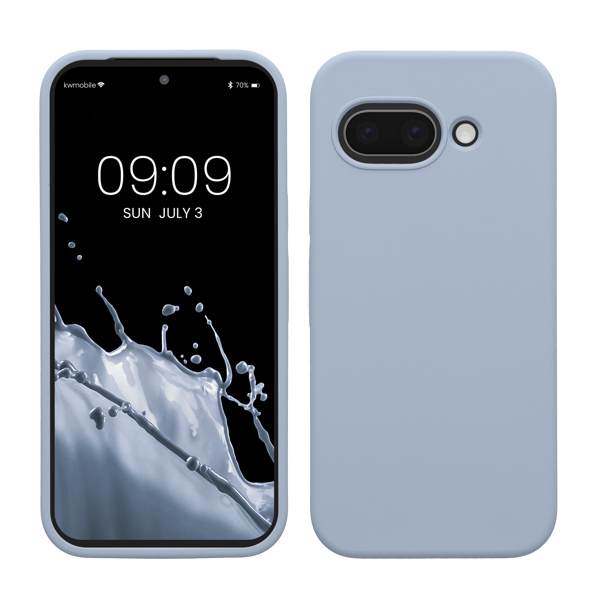 Silikonový kryt kwmobile pro Google Pixel 9a - světle modrá matná
