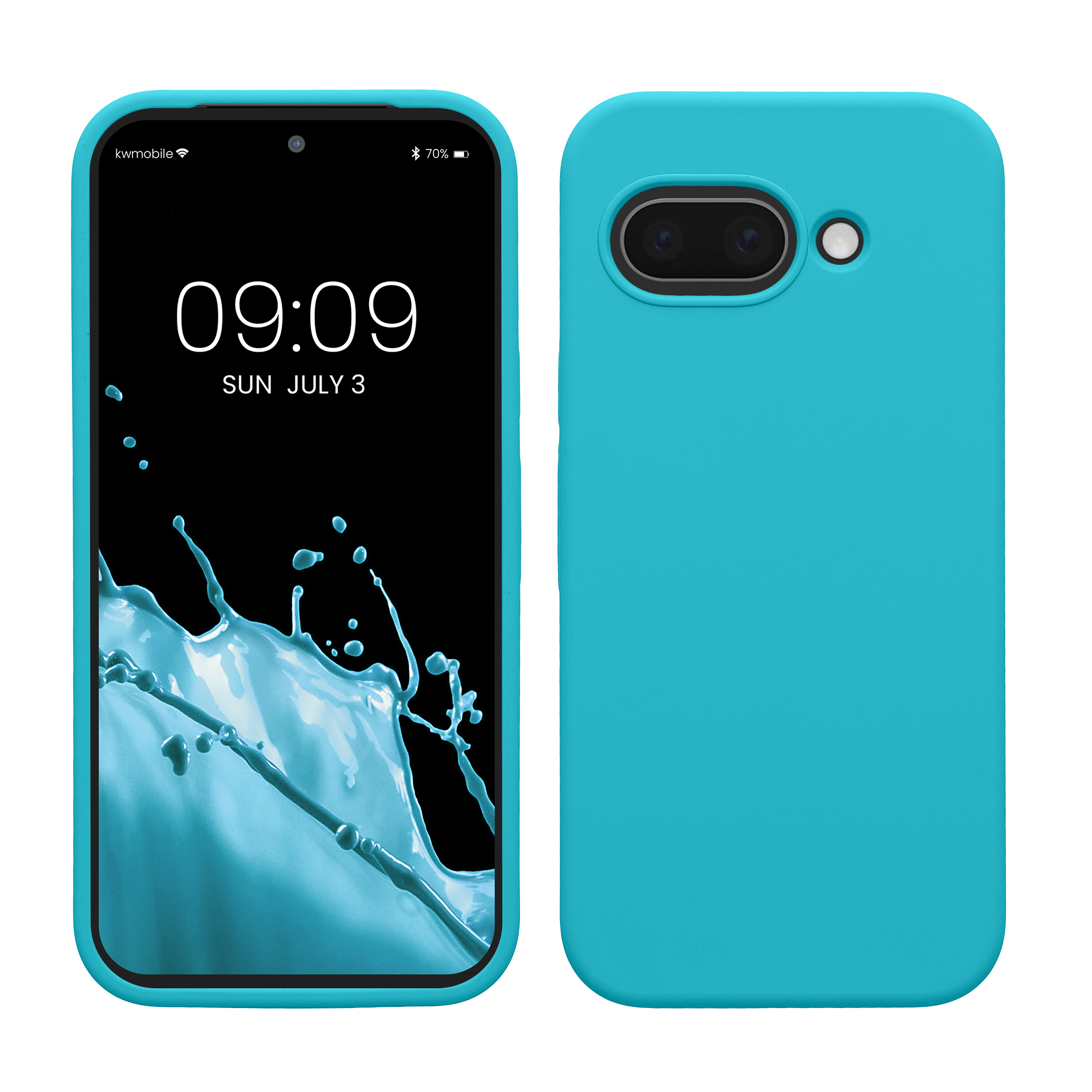 Silikonový kryt kwmobile pro Google Pixel 9a - ledově modrá