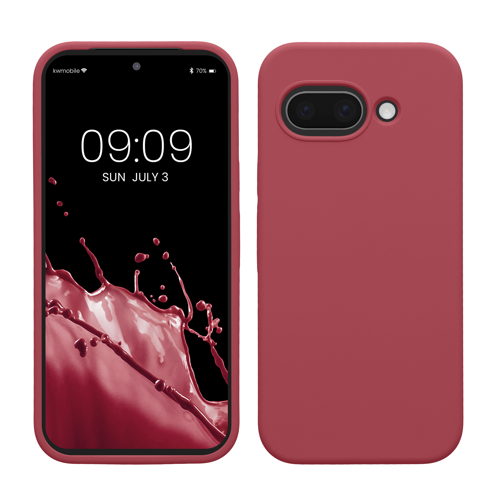 Silikonový kryt kwmobile pro Google Pixel 9a - tmavě růžová