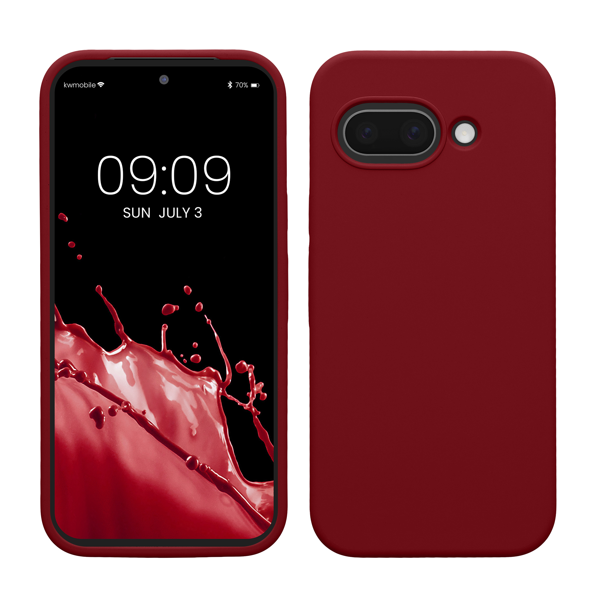 Silikonový kryt kwmobile pro Google Pixel 9a - rebarborově červená