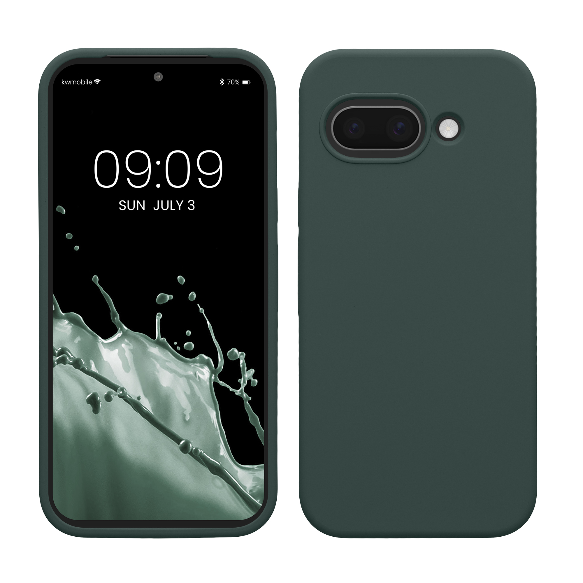 Silikonový kryt kwmobile pro Google Pixel 9a - mechově zelená