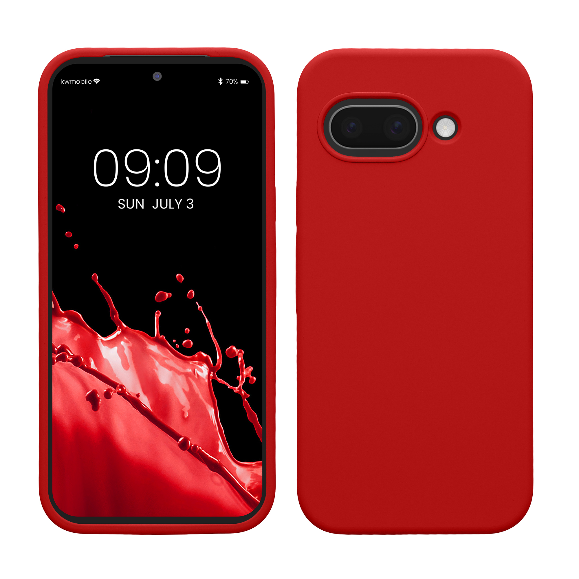 Silikonový kryt kwmobile pro Google Pixel 9a - červená