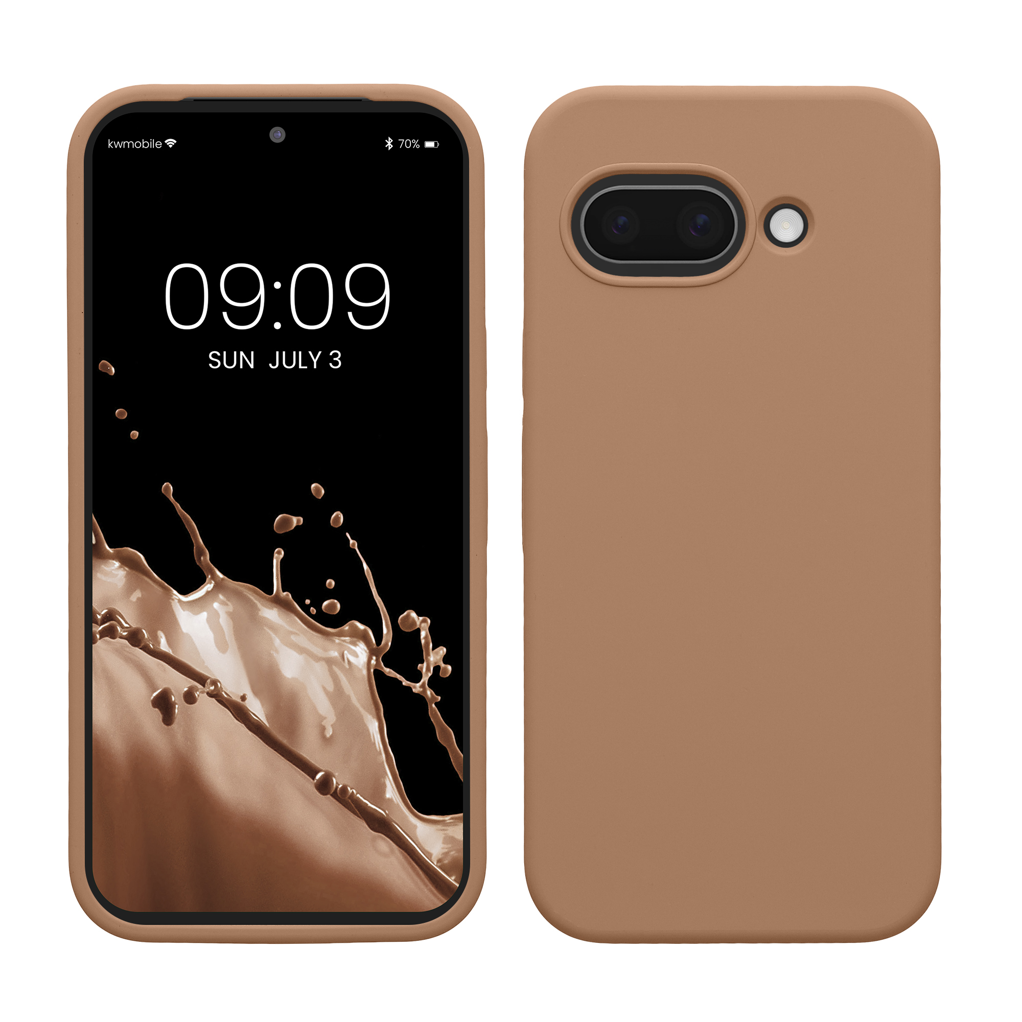 Silikonový kryt kwmobile pro Google Pixel 9a - cappuccino