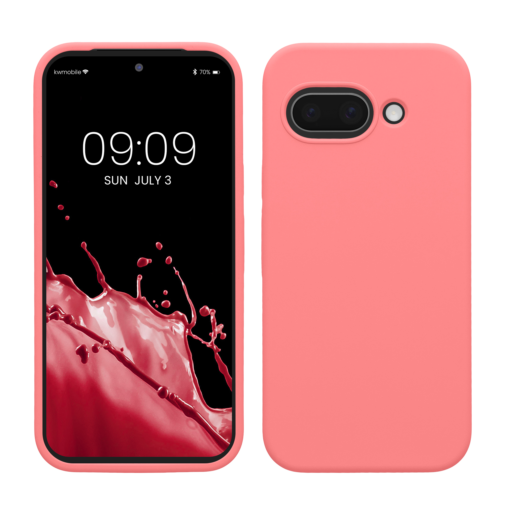 Silikonový kryt kwmobile pro Google Pixel 9a - pastelově korálová