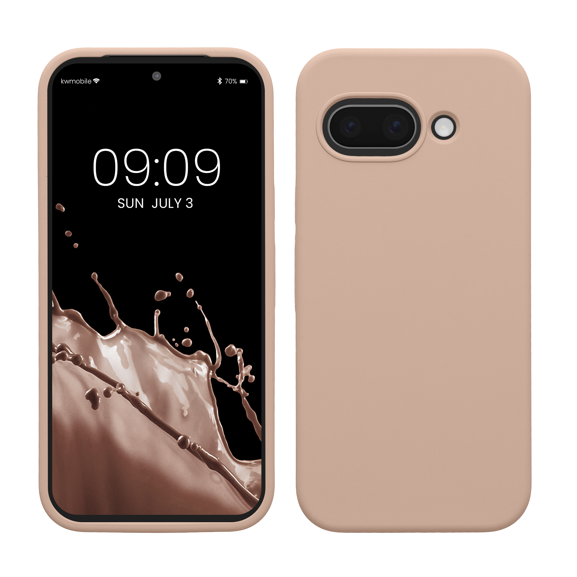 Silikonový kryt kwmobile pro Google Pixel 9a - starorůžová matná