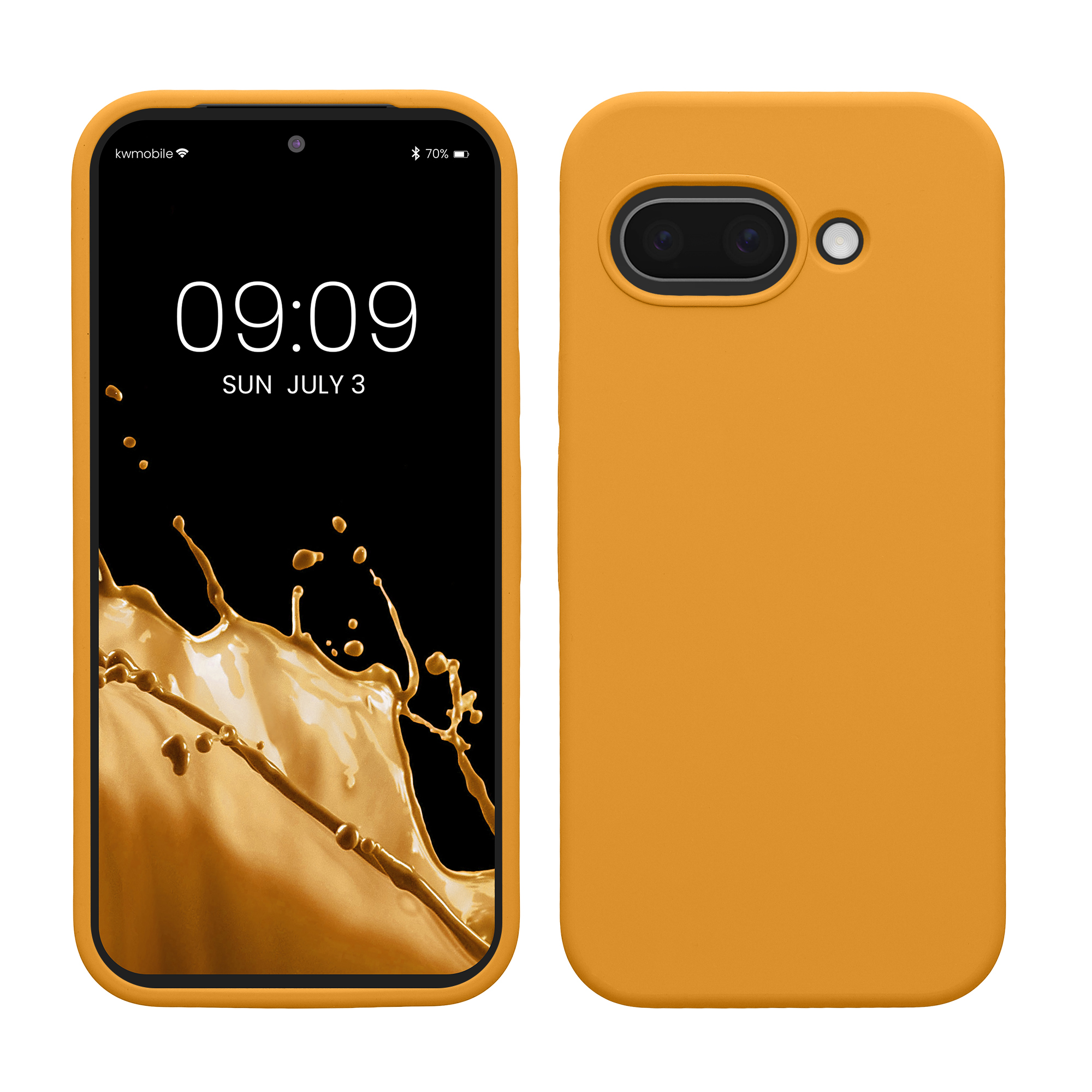 Silikonový kryt kwmobile pro Google Pixel 9a - mango