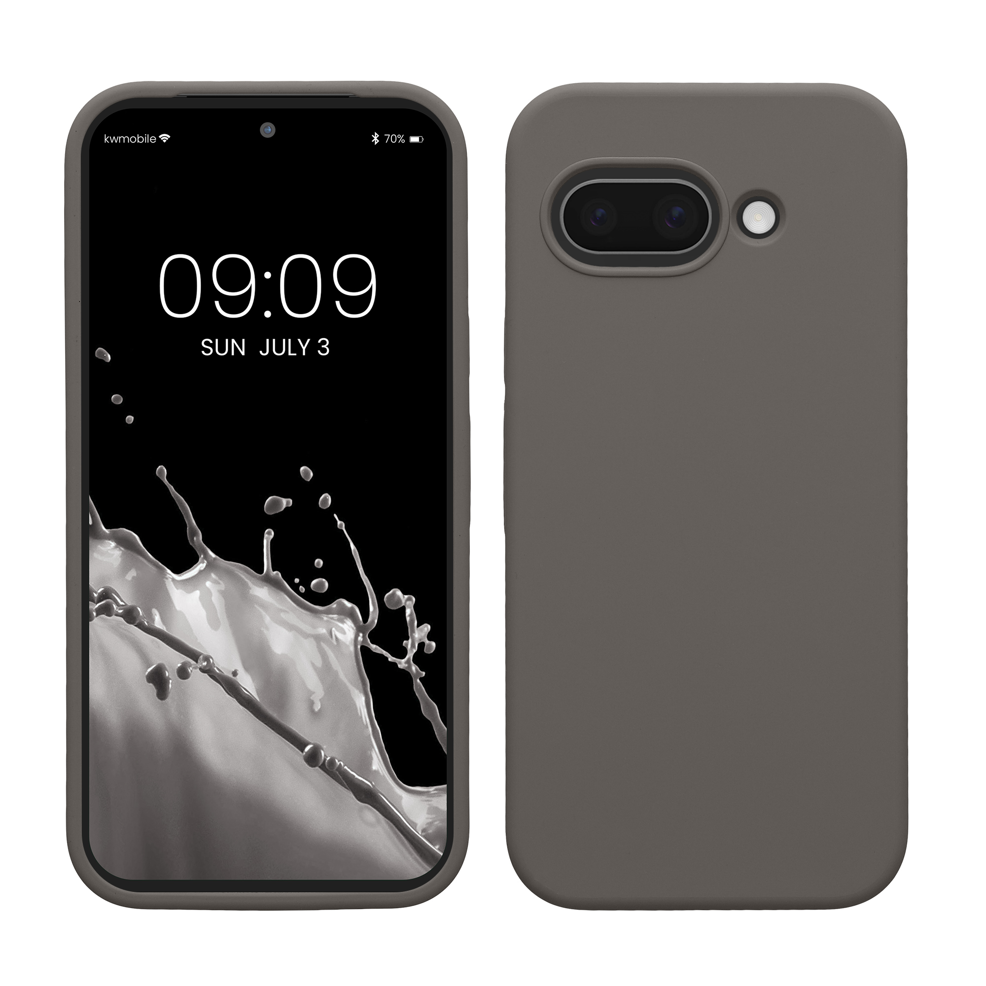 Silikonový kryt kwmobile pro Google Pixel 9a - šedobéžová