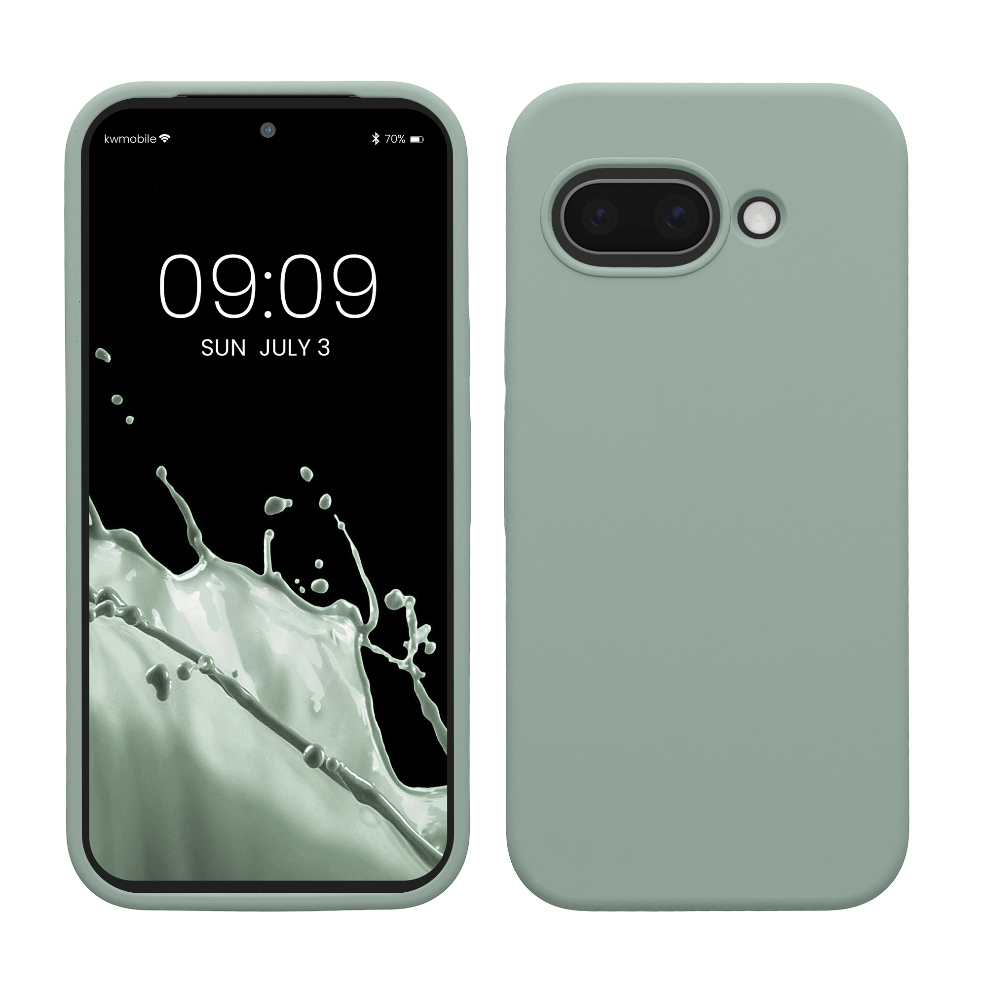 Silikonový kryt kwmobile pro Google Pixel 9a - rainwashed green