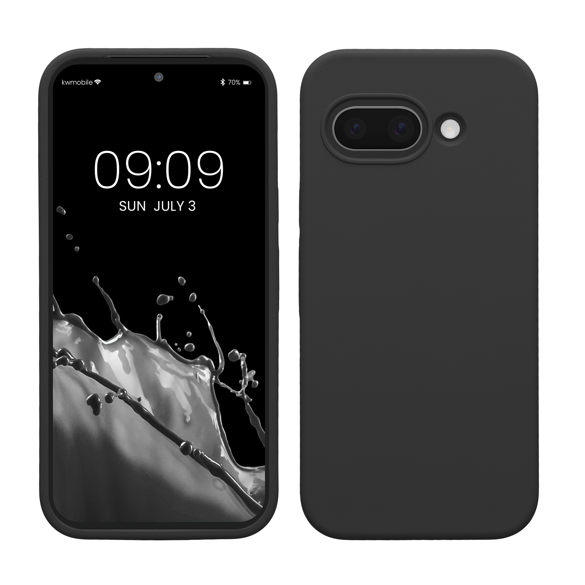Silikonový kryt kwmobile pro Google Pixel 9a - černá matná
