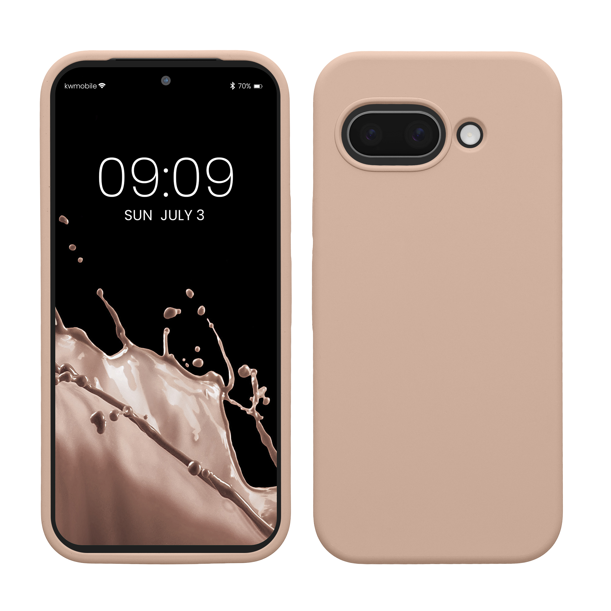 Silikonový kryt kwmobile pro Google Pixel 9a - pudrově růžová