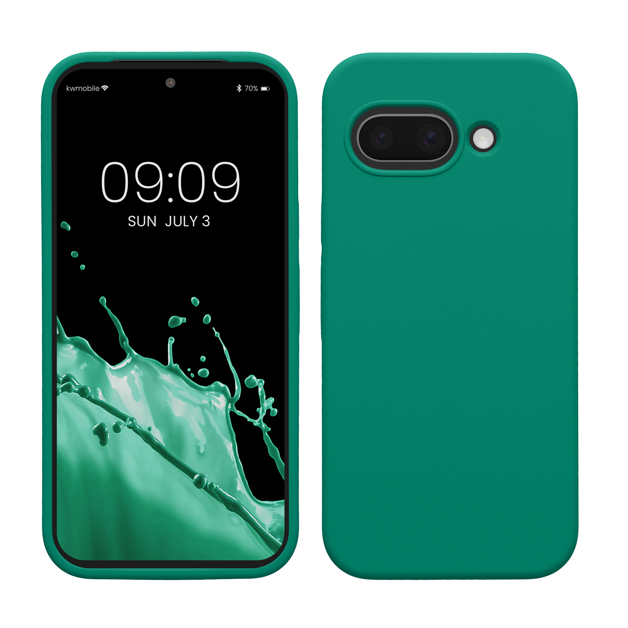 Silikonový kryt kwmobile pro Google Pixel 9a - smaragdově zelená
