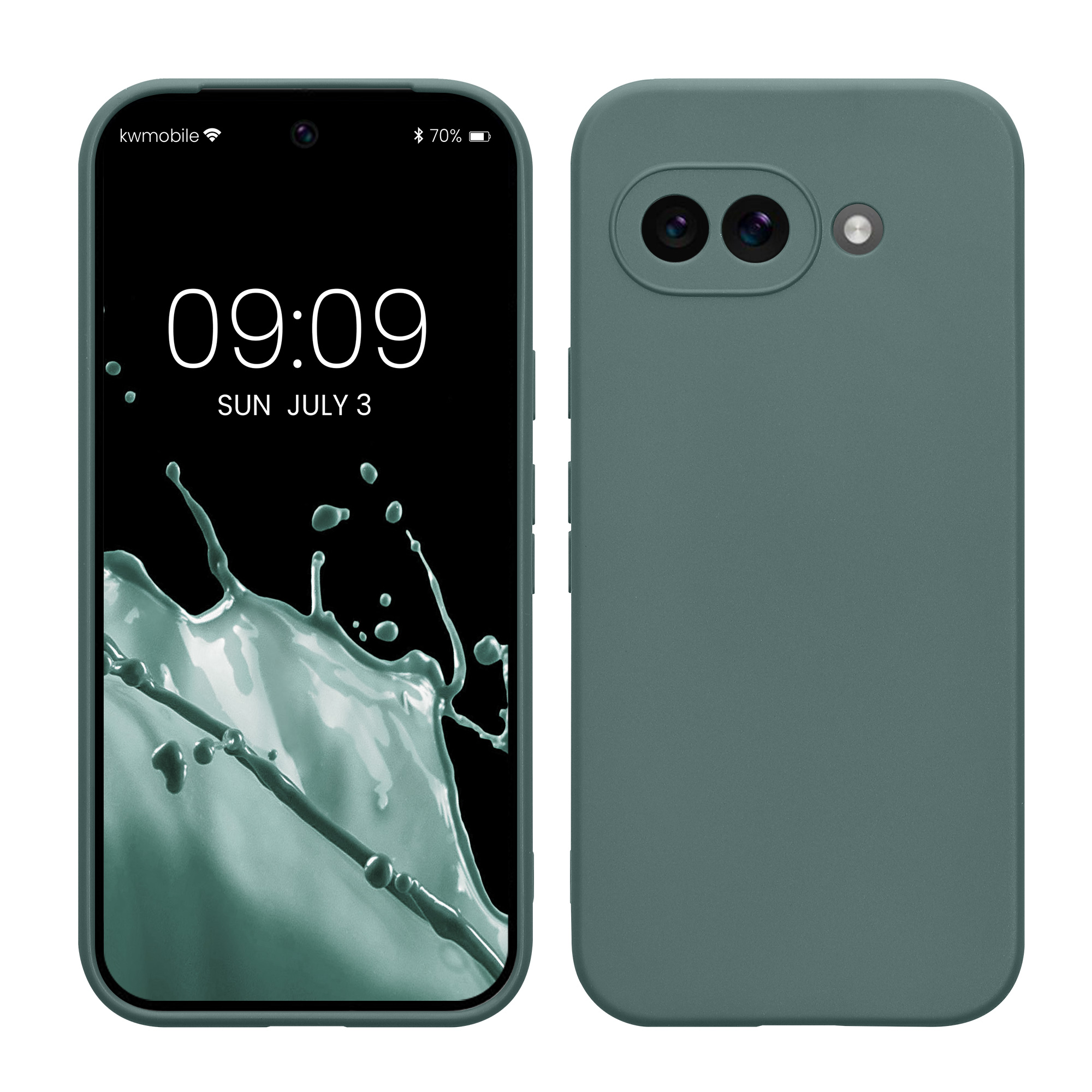 Silikonový kryt kwmobile pro Google Pixel 9a - modrozelená