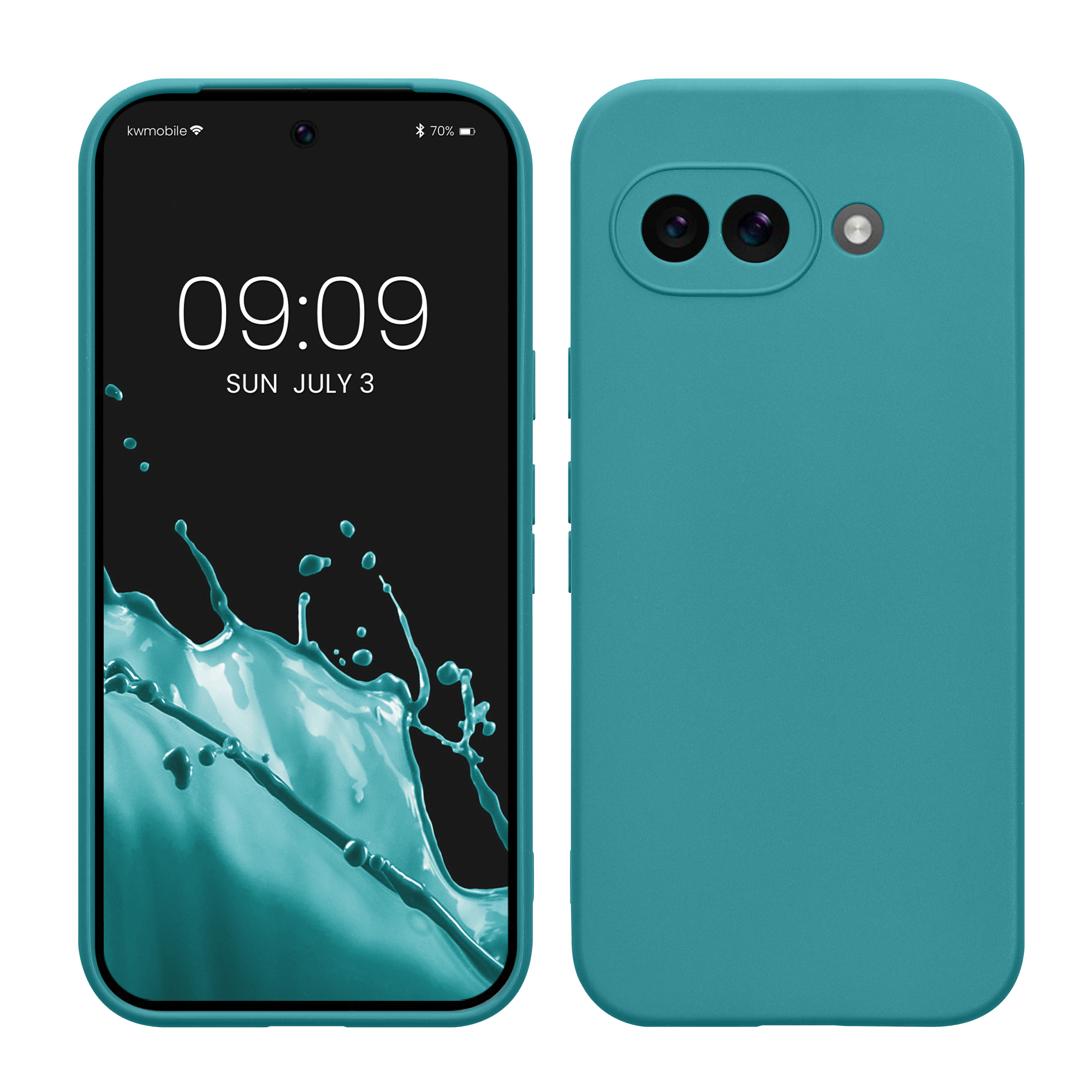 Silikonový kryt kwmobile pro Google Pixel 9a - tyrkysová matná