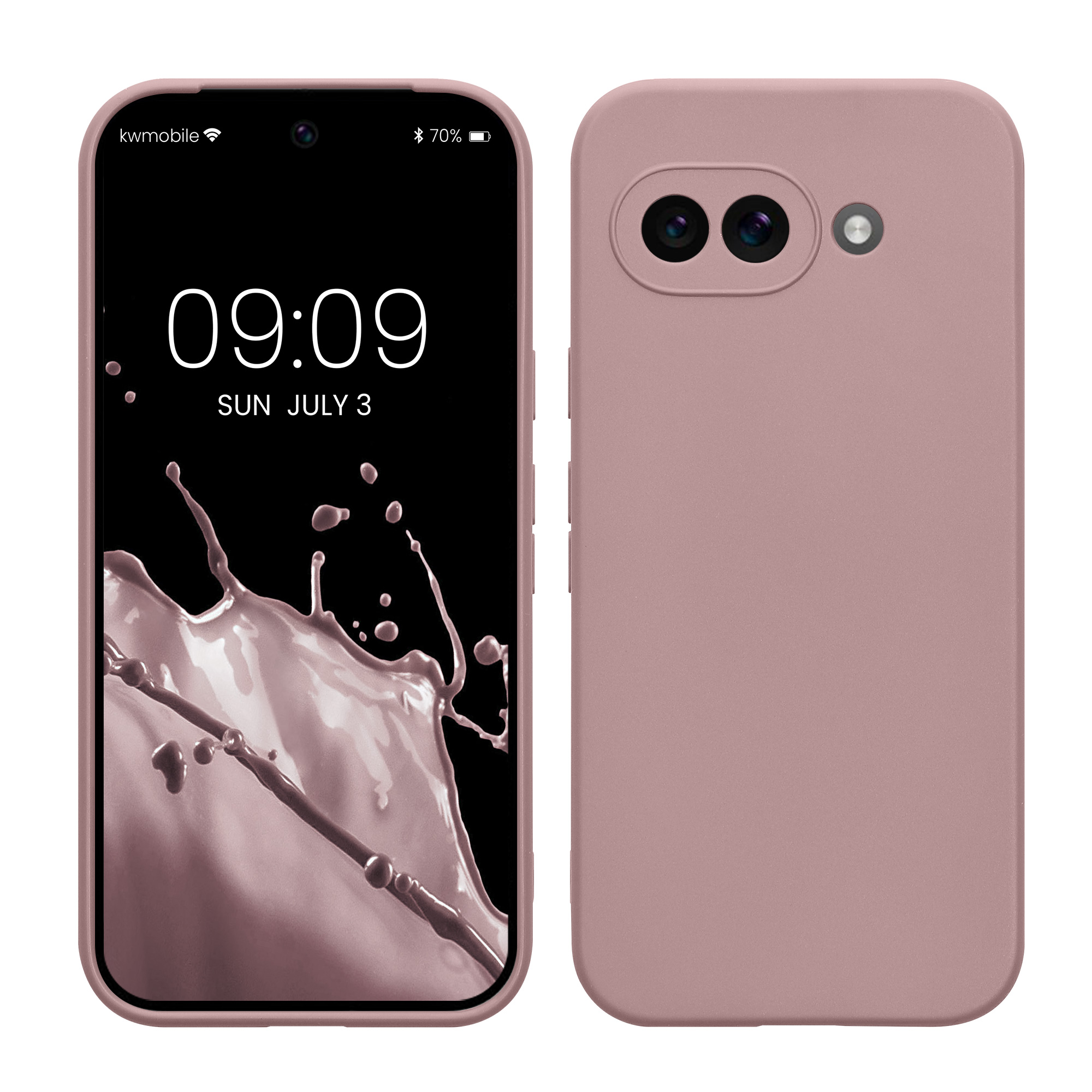 Silikonový kryt kwmobile pro Google Pixel 9a - nude lila