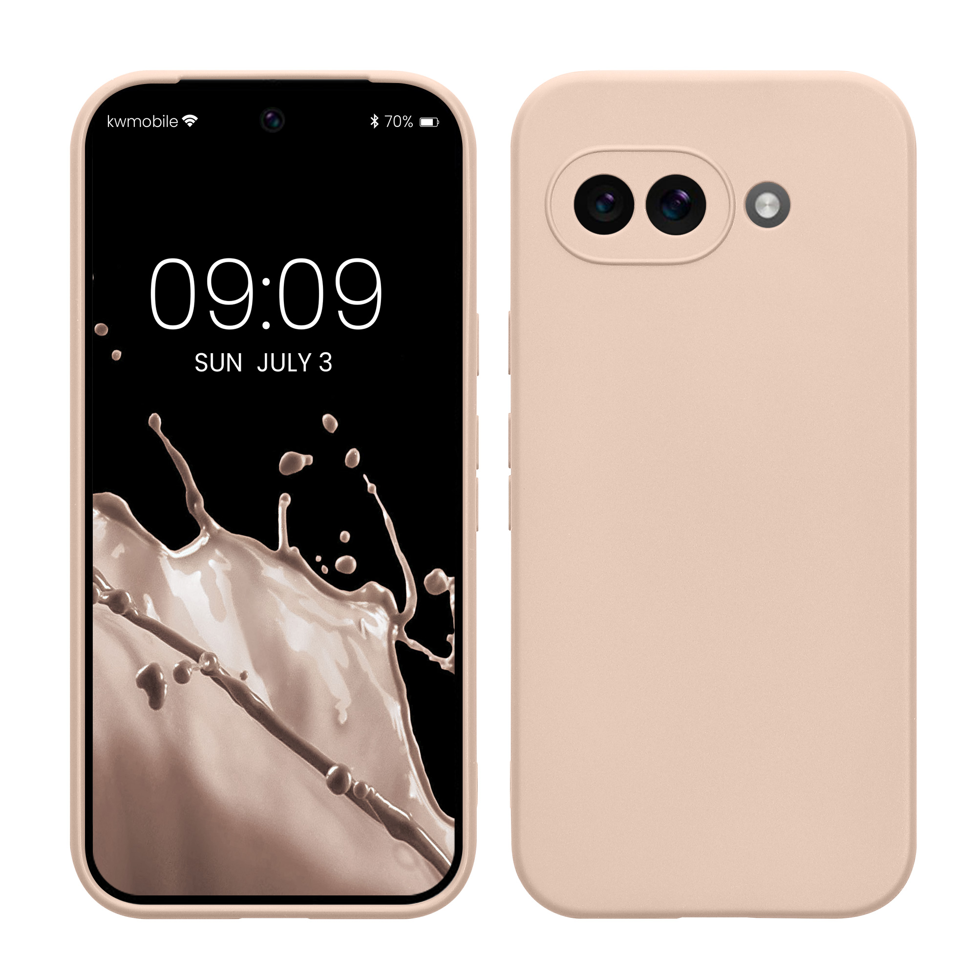 Silikonový kryt kwmobile pro Google Pixel 9a - kokosová