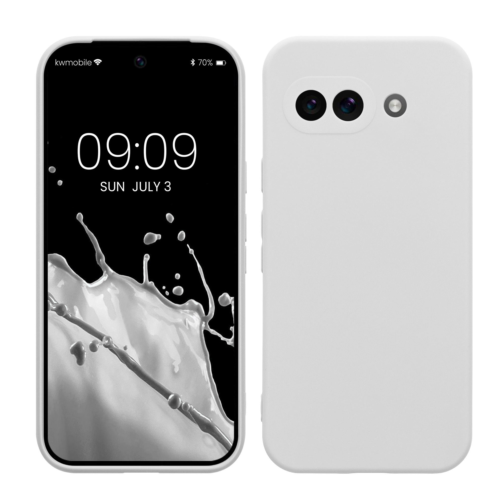 Silikonový kryt kwmobile pro Google Pixel 9a - bílá matná