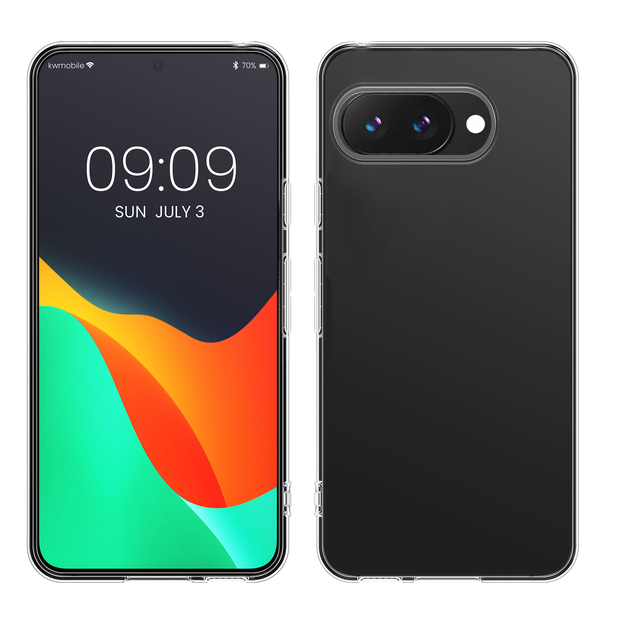 Silikonový kryt kwmobile pro Google Pixel 9a - transparentní
