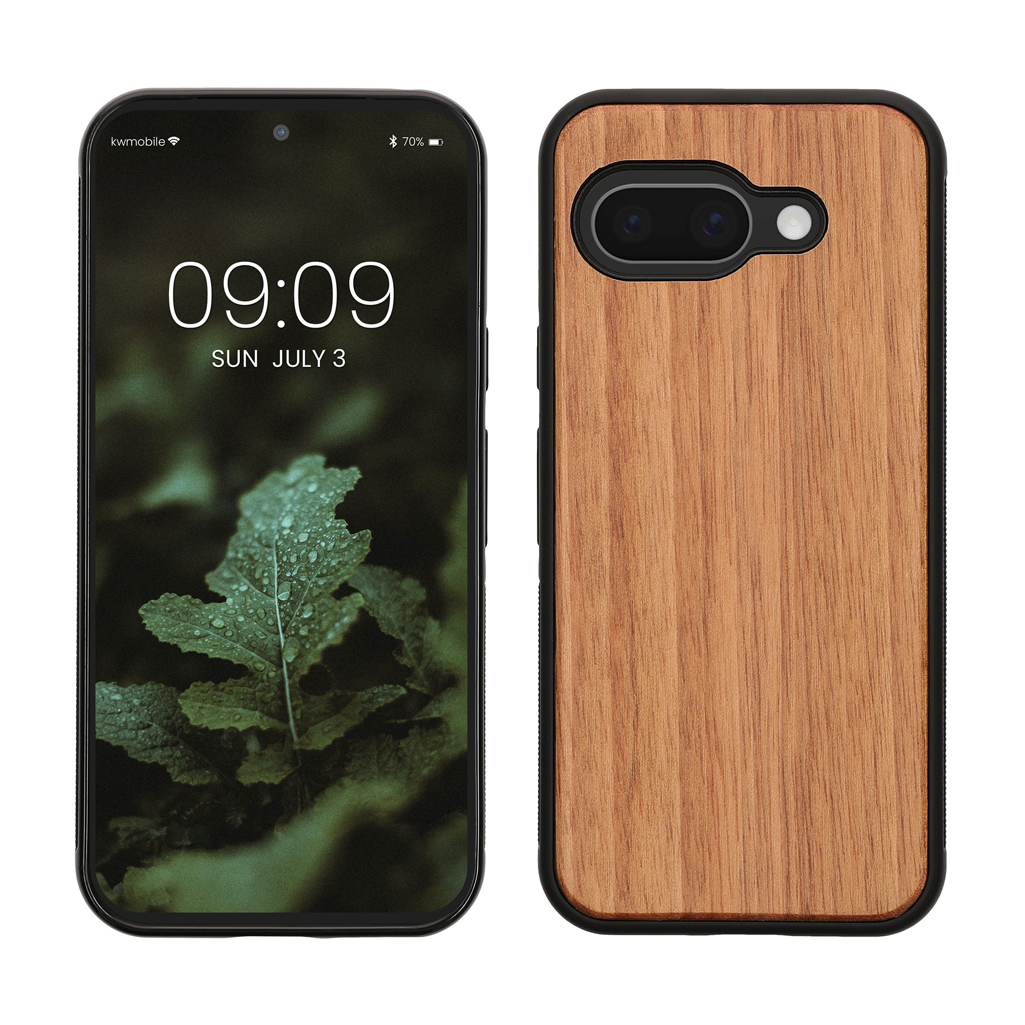 Dřevěný kryt kwmobile pro Google Pixel 9a - přírodní