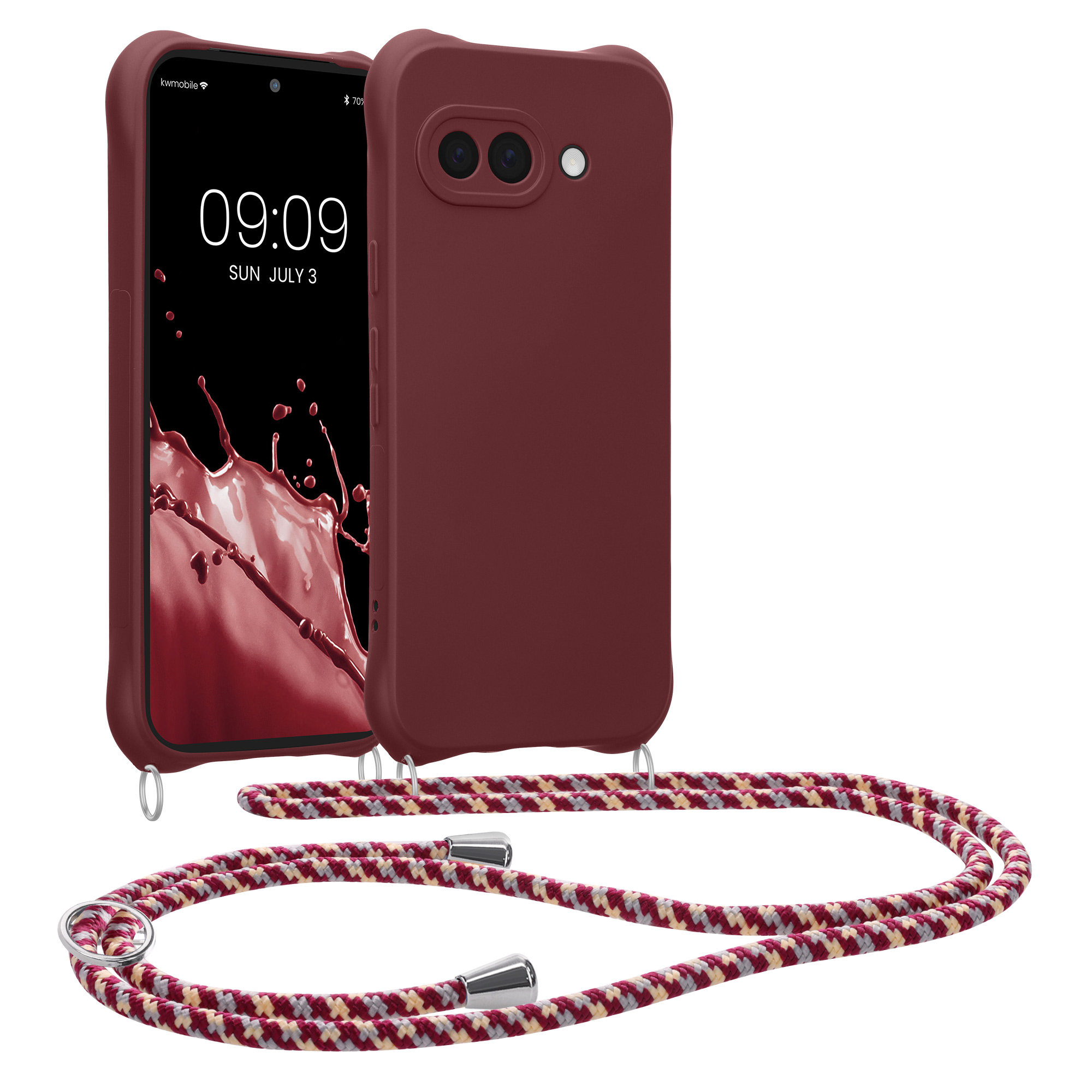 Crossbody kryt kwmobile pro Google Pixel 9a - vínově fialová